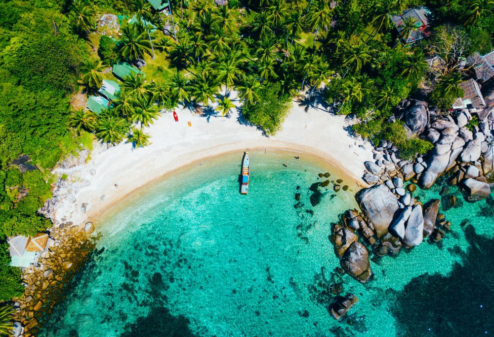 Islandhopping in de Golf van Thailand.