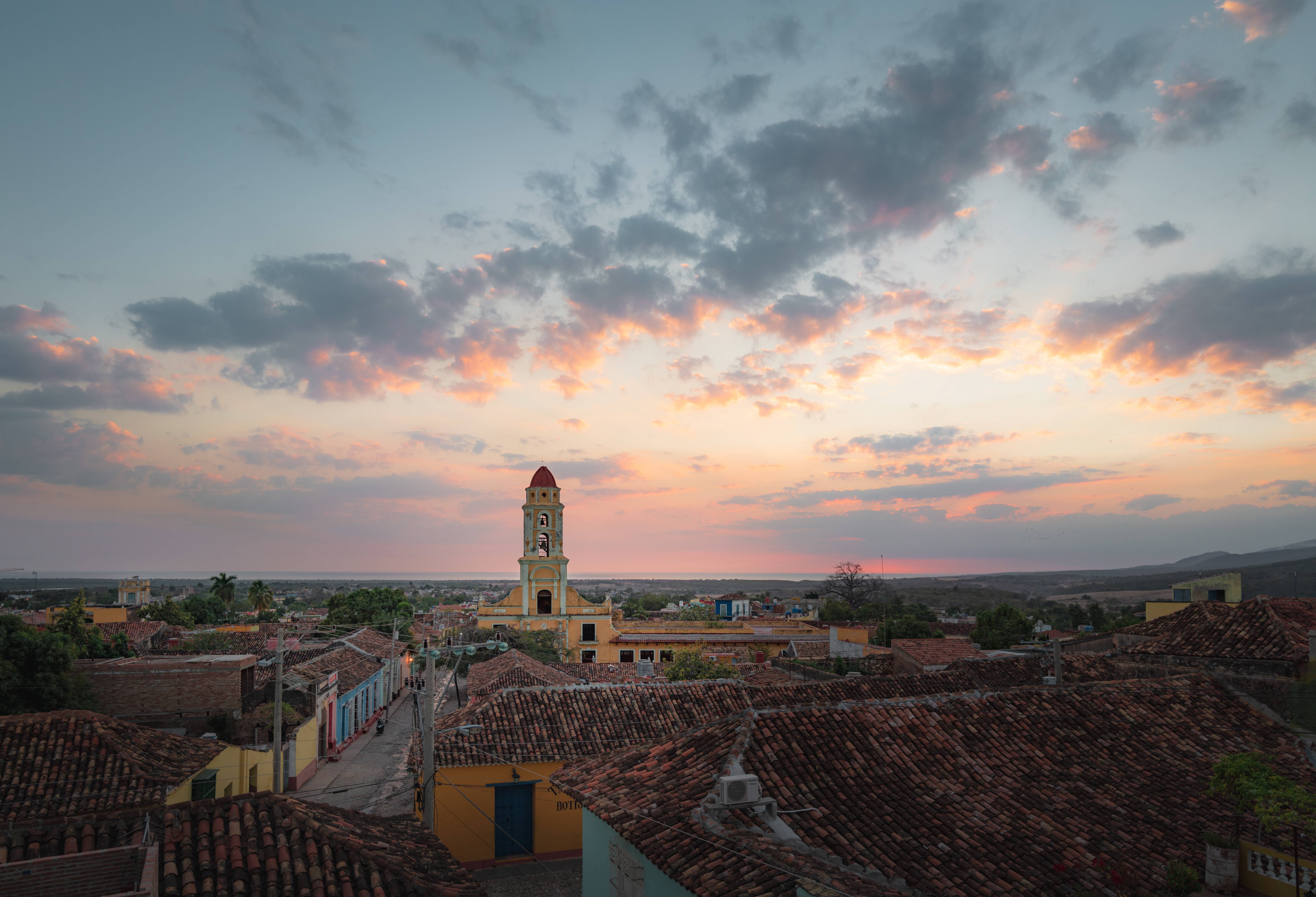 Trinidad in Cuba bij zonsondergang