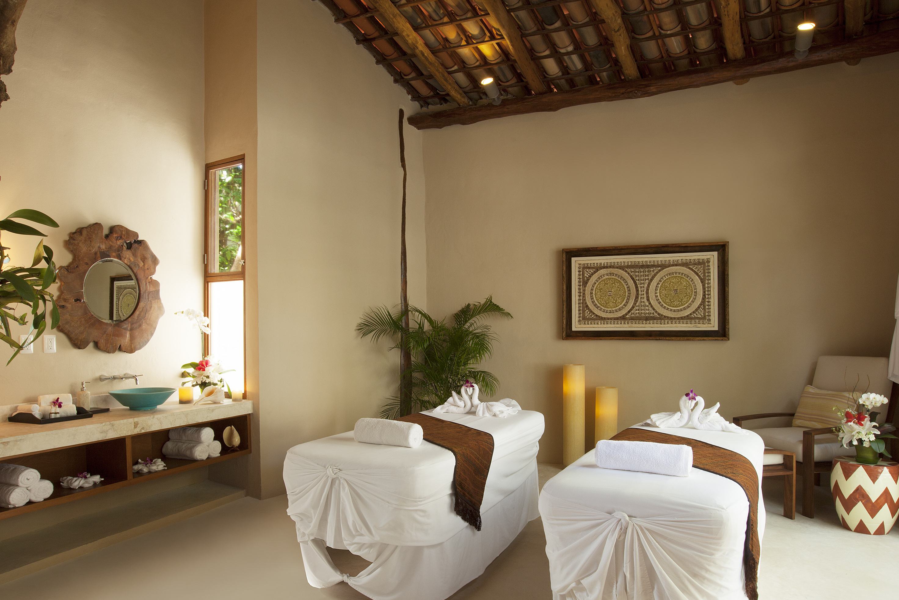 Spa van het Mahekal Beach Resort in Playa del Carmen in Mexico