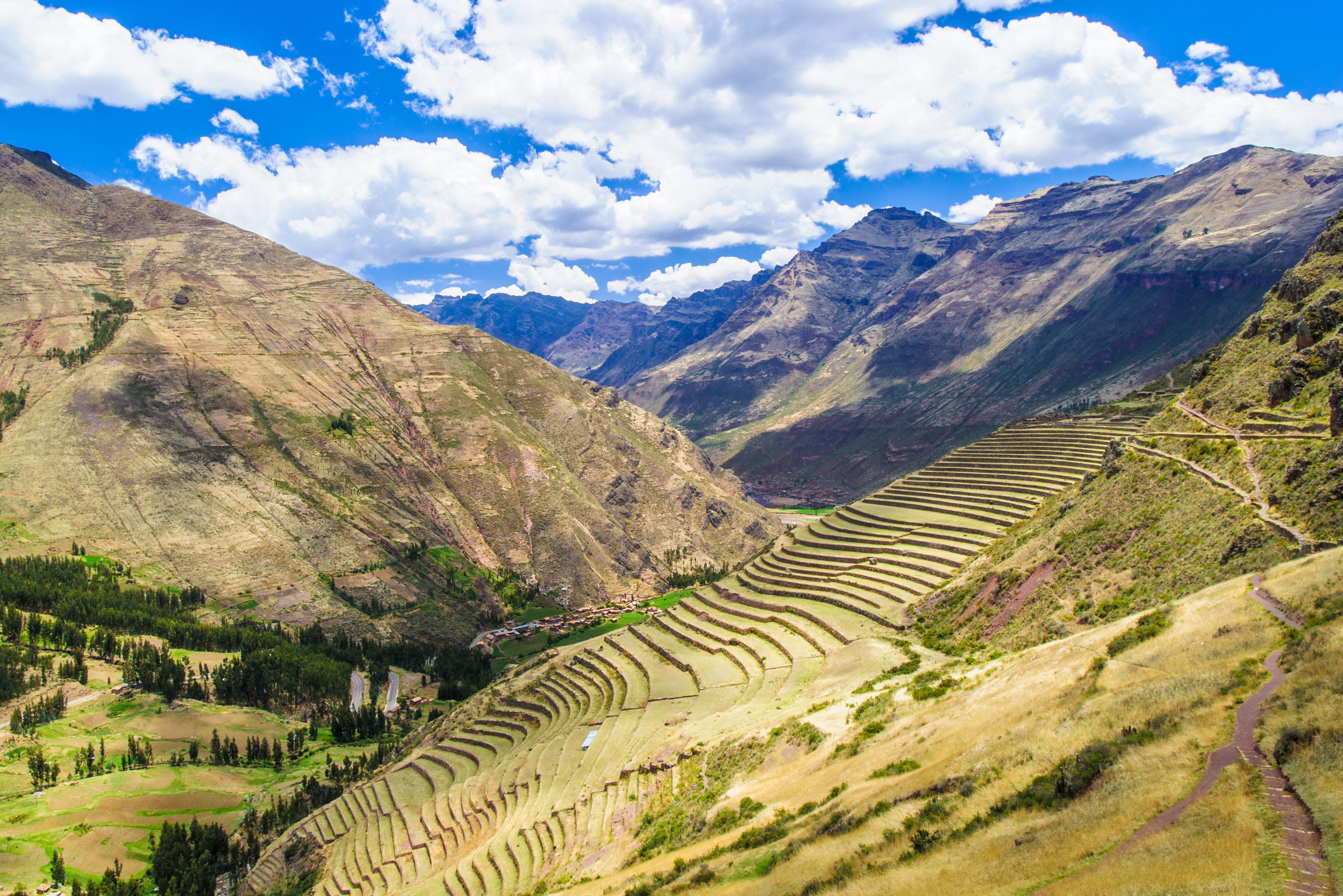 Omgeving van Urubamba in de Sacred Valley in Peru