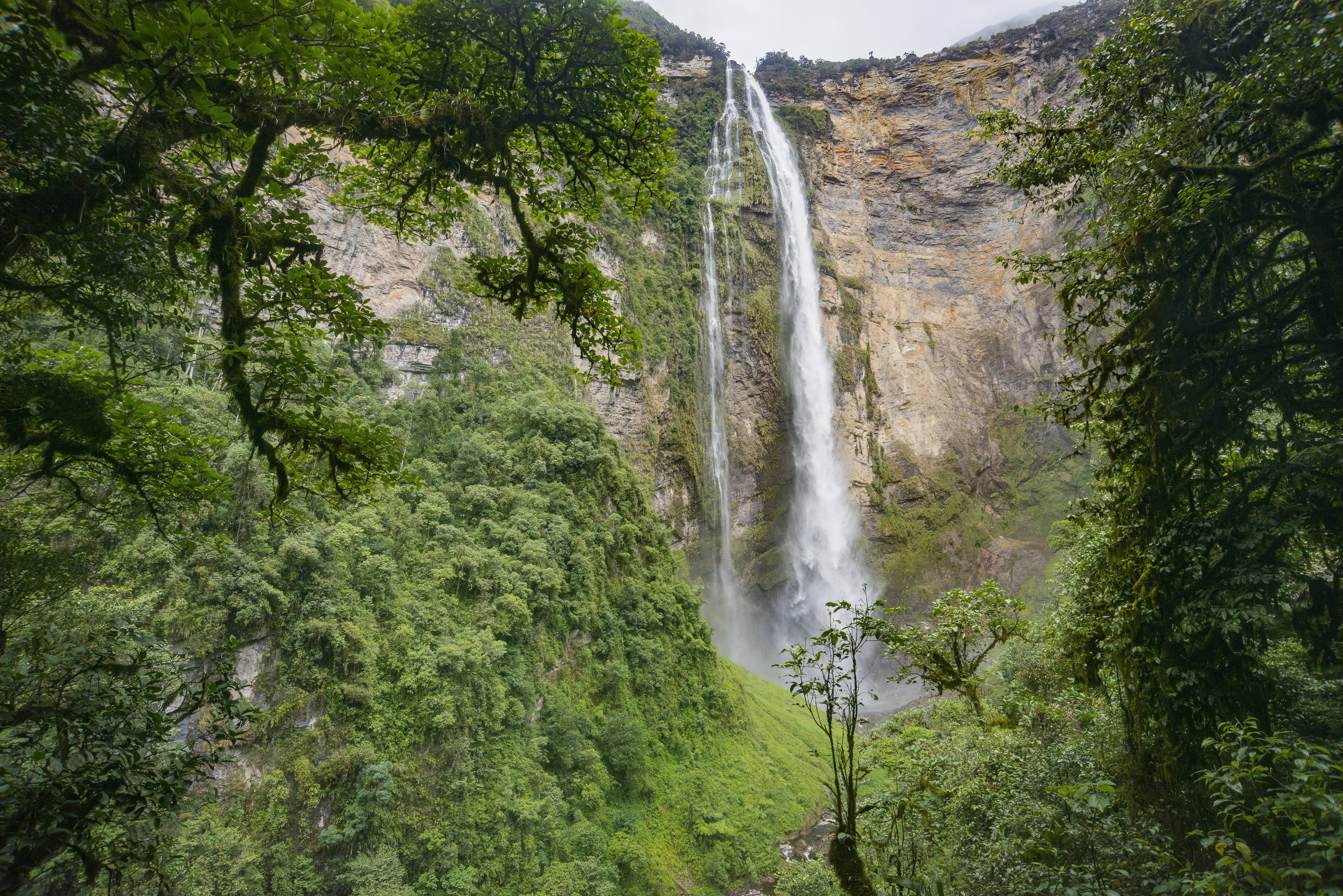 Gocta waterval in het noorden van Peru