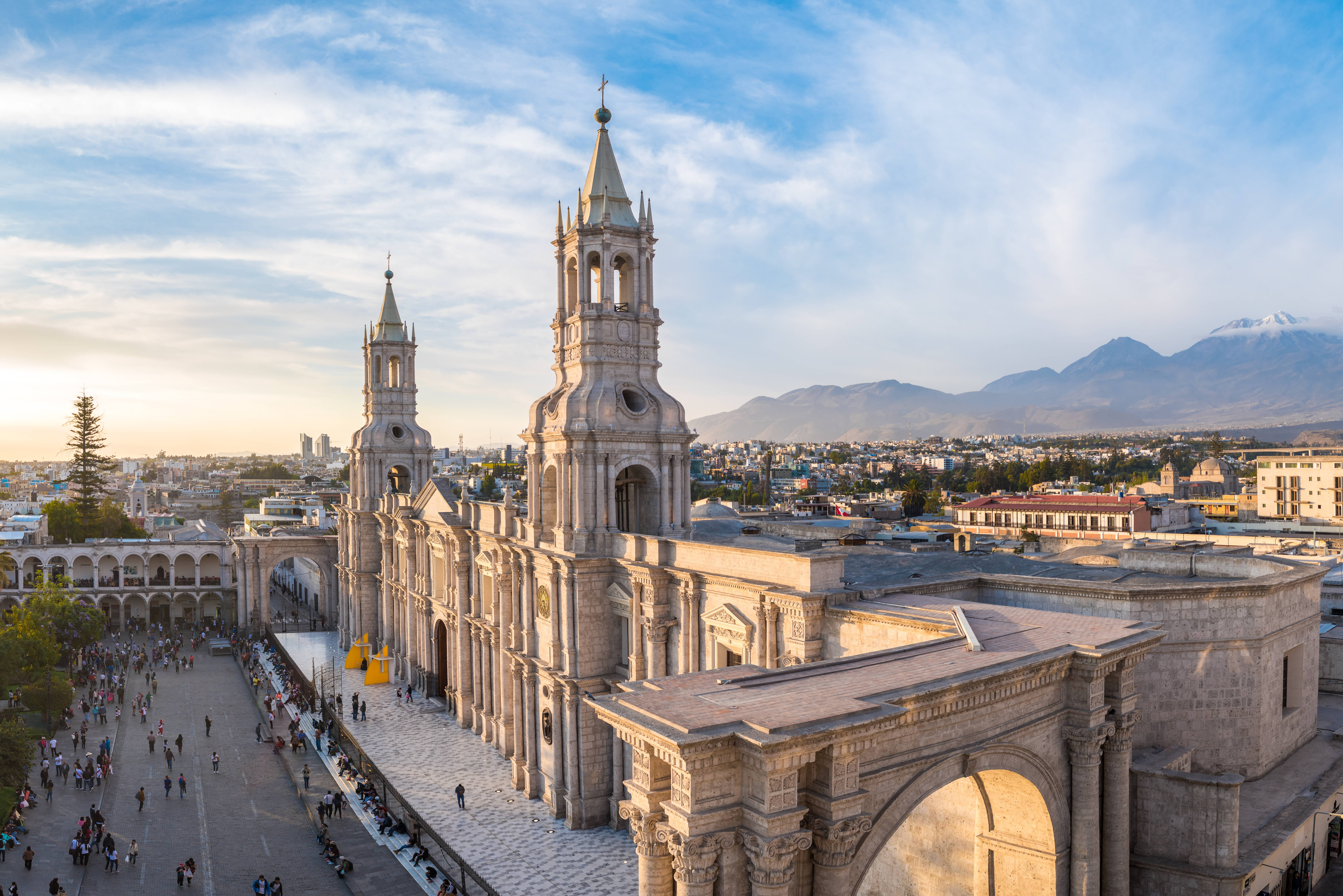 Plaza de Armas in Arequipa in Peru