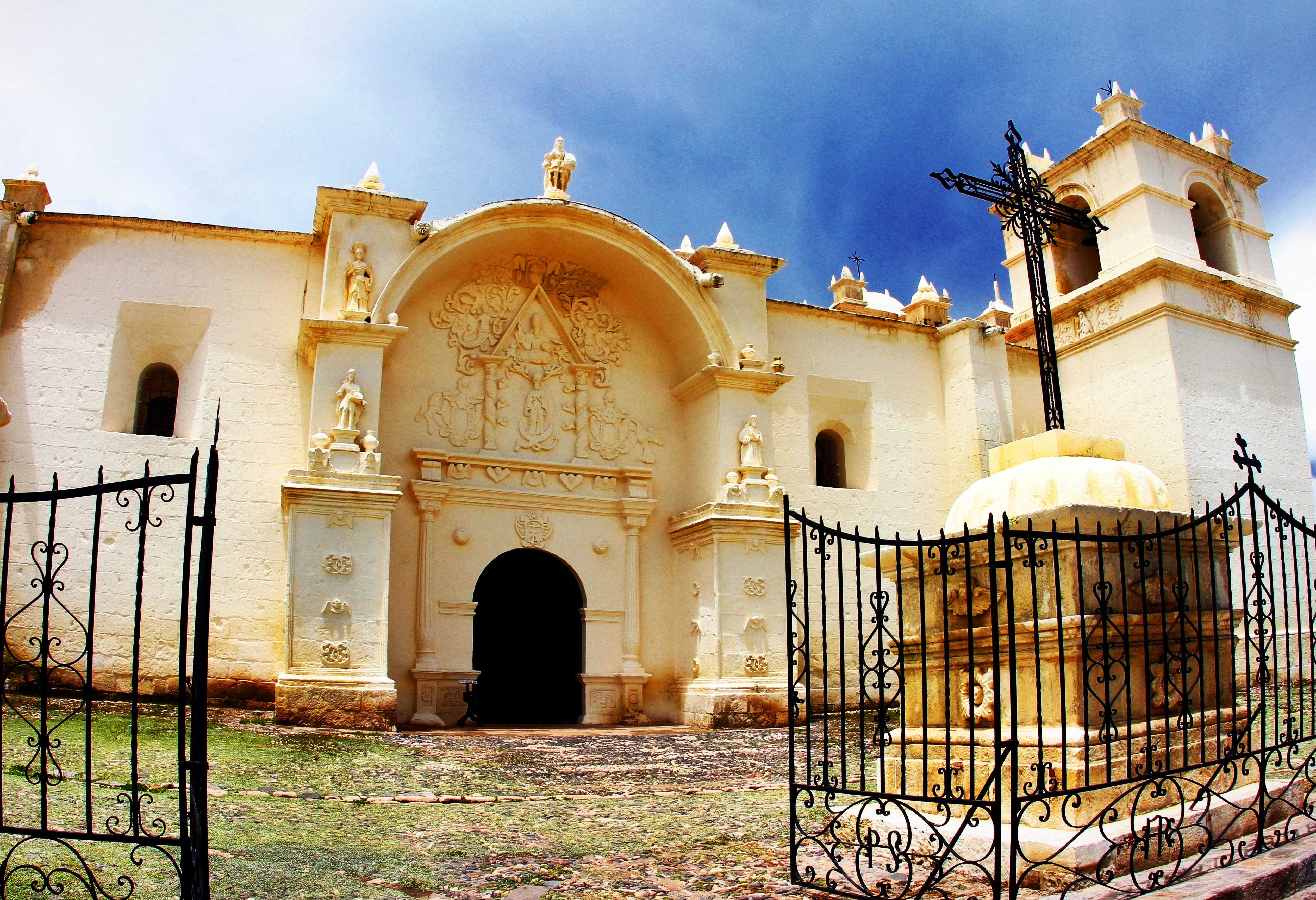 Kerk in Yanque in de Colca Canyon in Peru