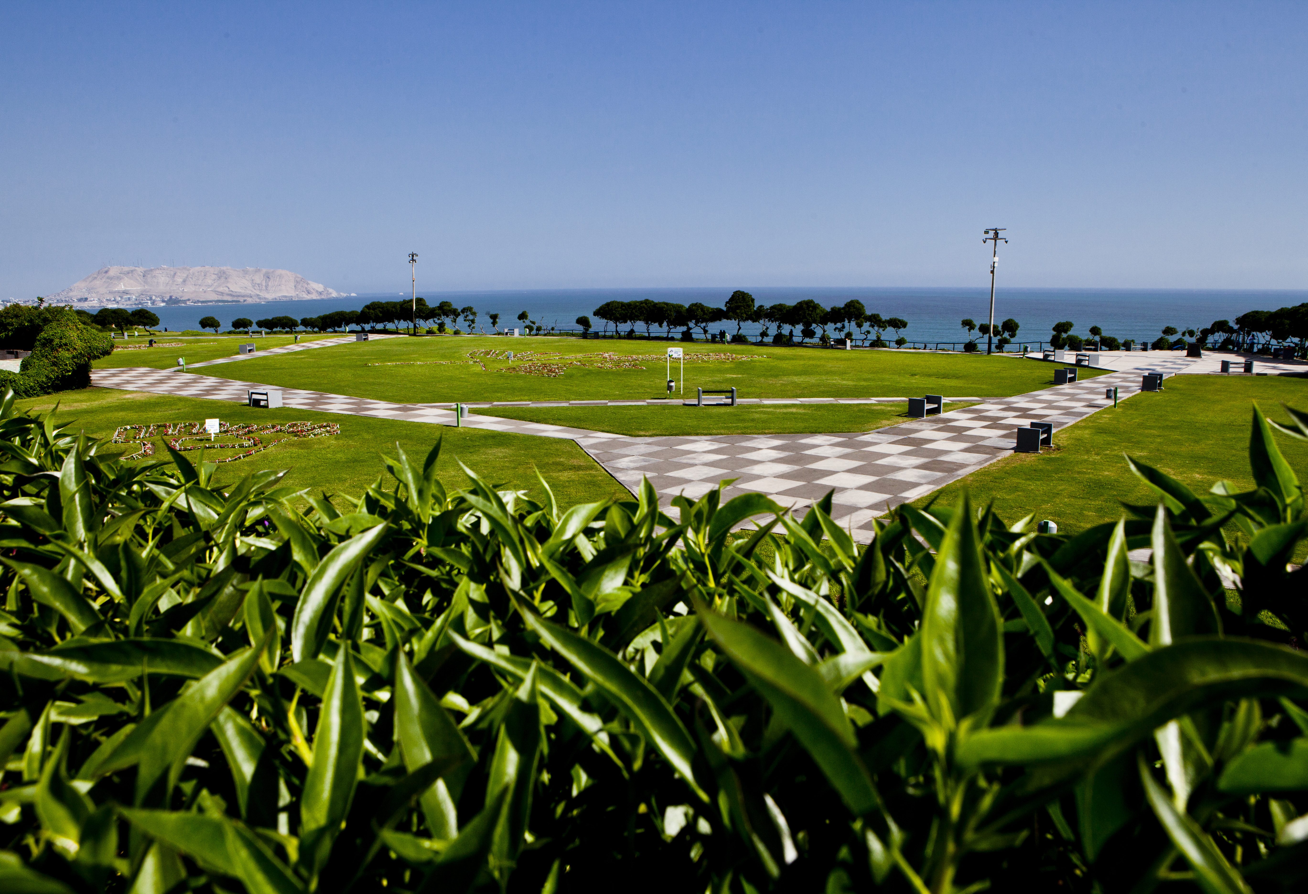 Maria Reiche Park in de wijk Miraflores in Lima in Peru