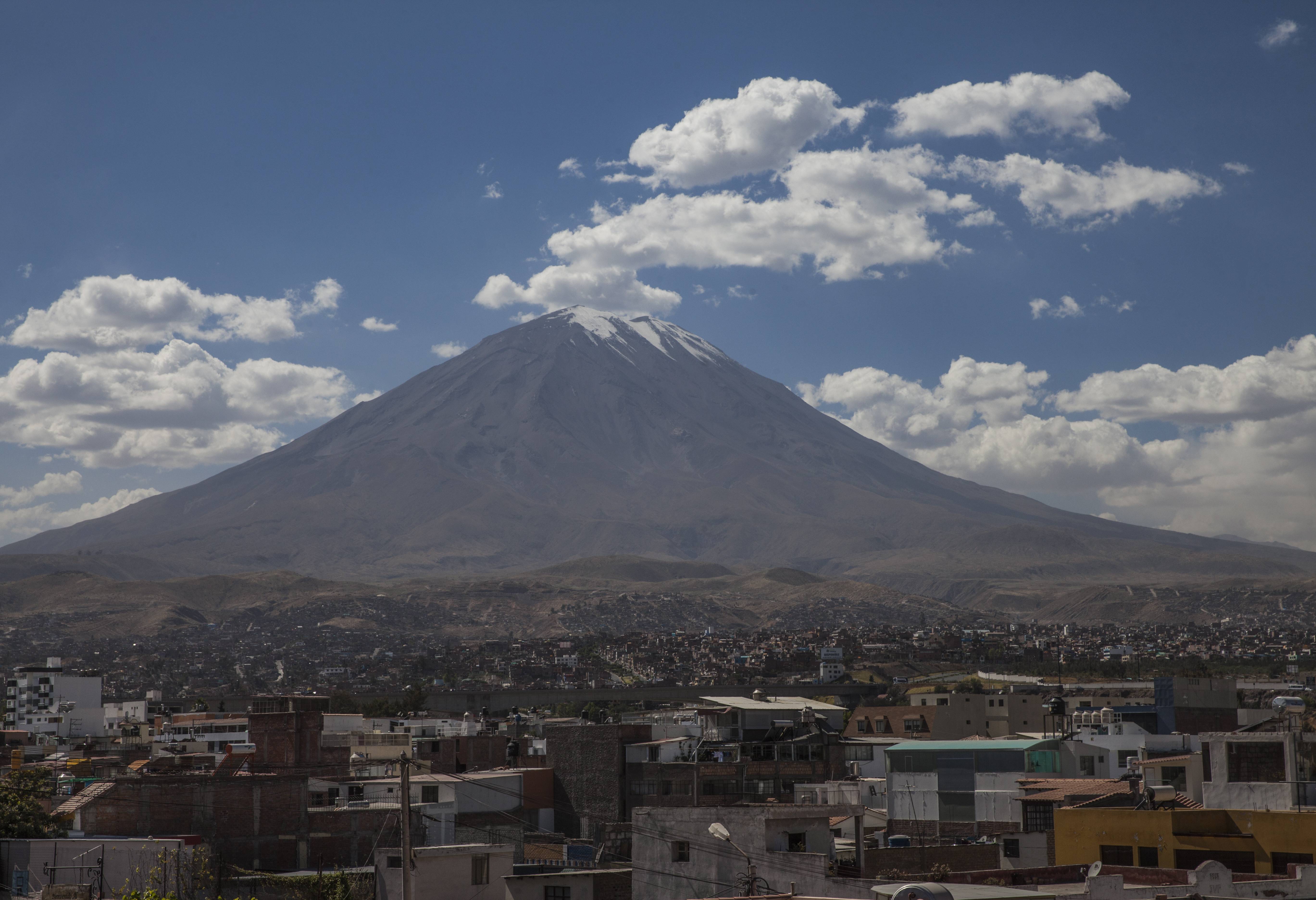 De Misti vulkaan buiten Arequipa in Peru