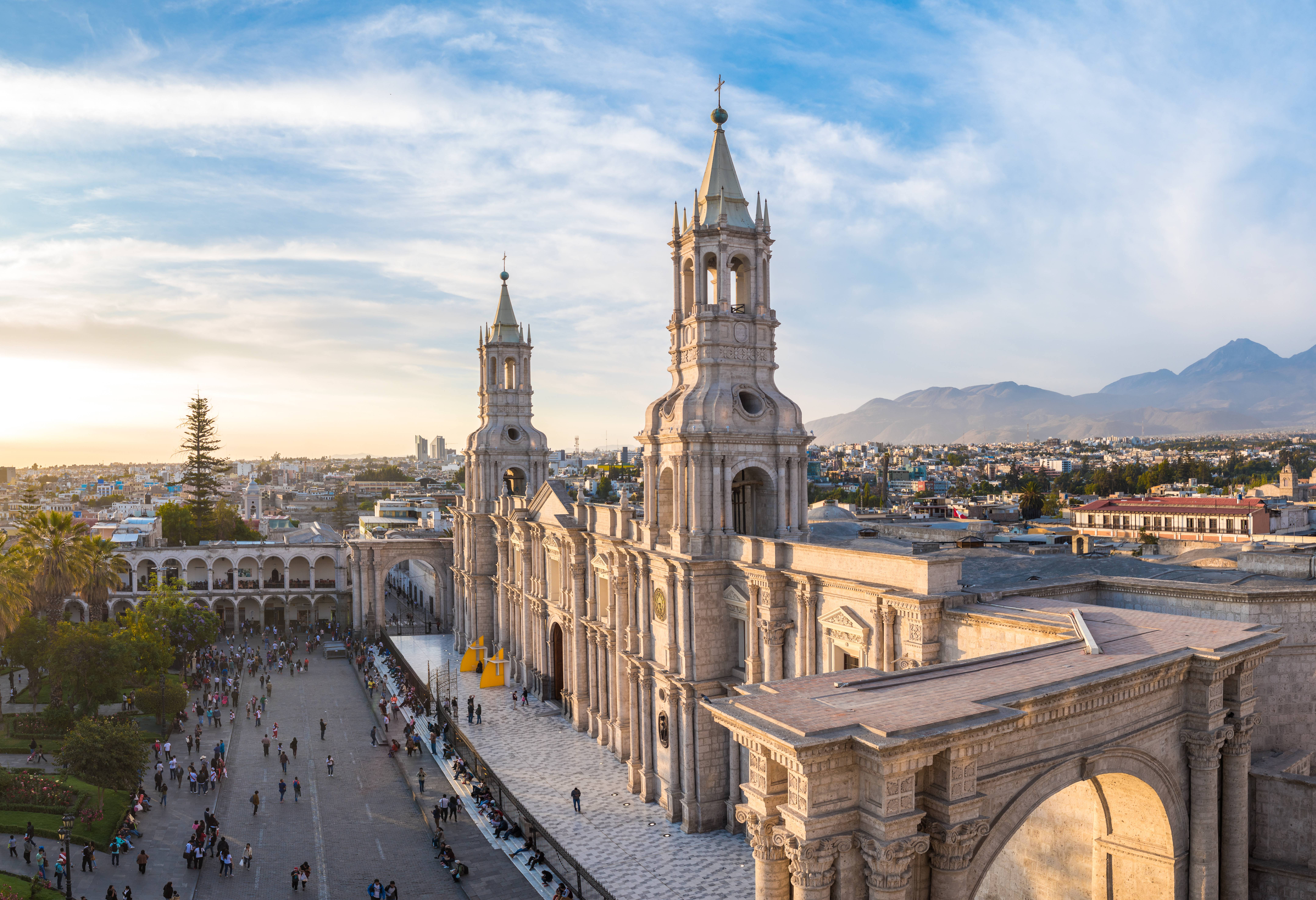 Plaza de Armas in Arequipa in Peru