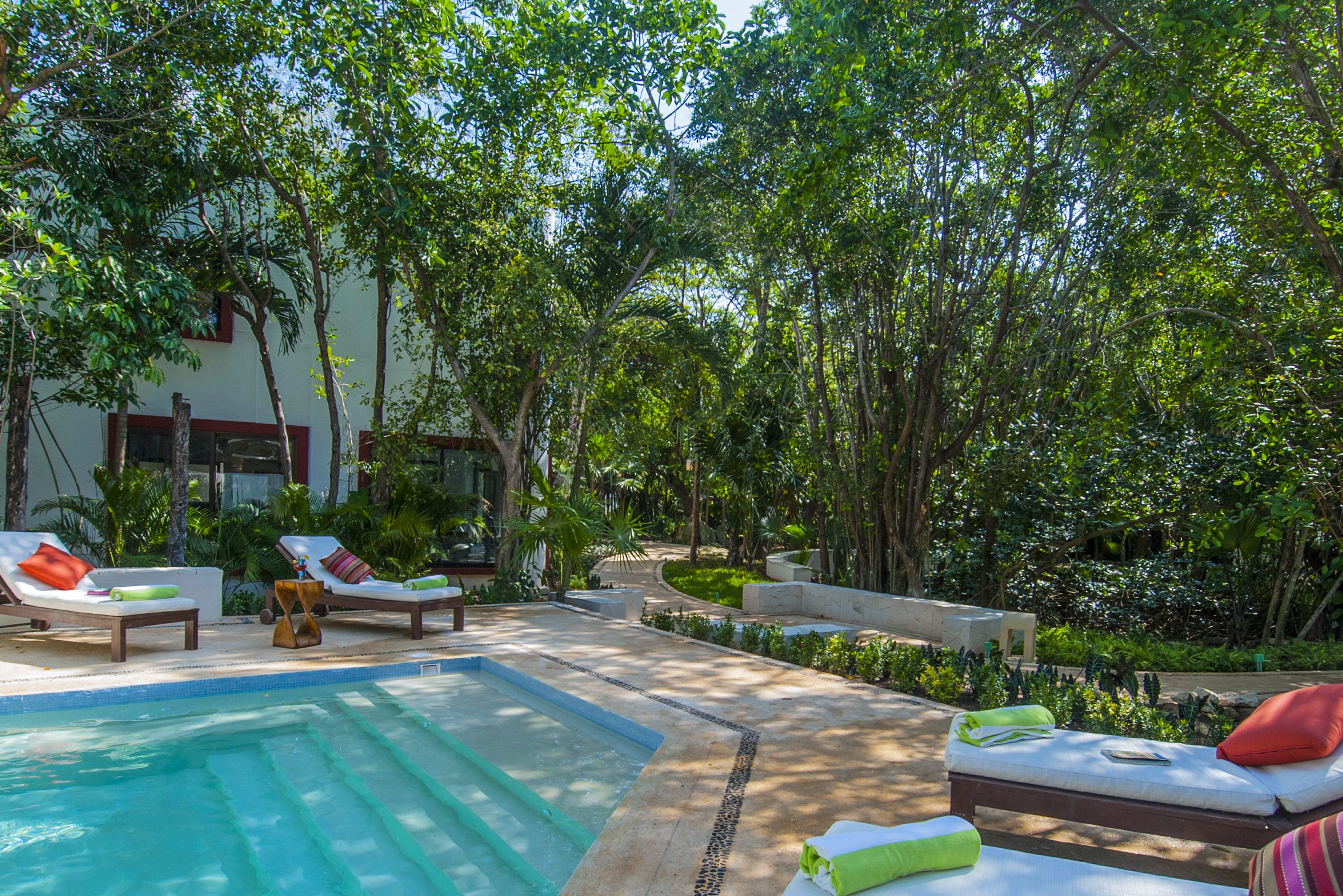 Jungle Pool van het Mahekal Beach Resort in Playa del Carmen in Mexico