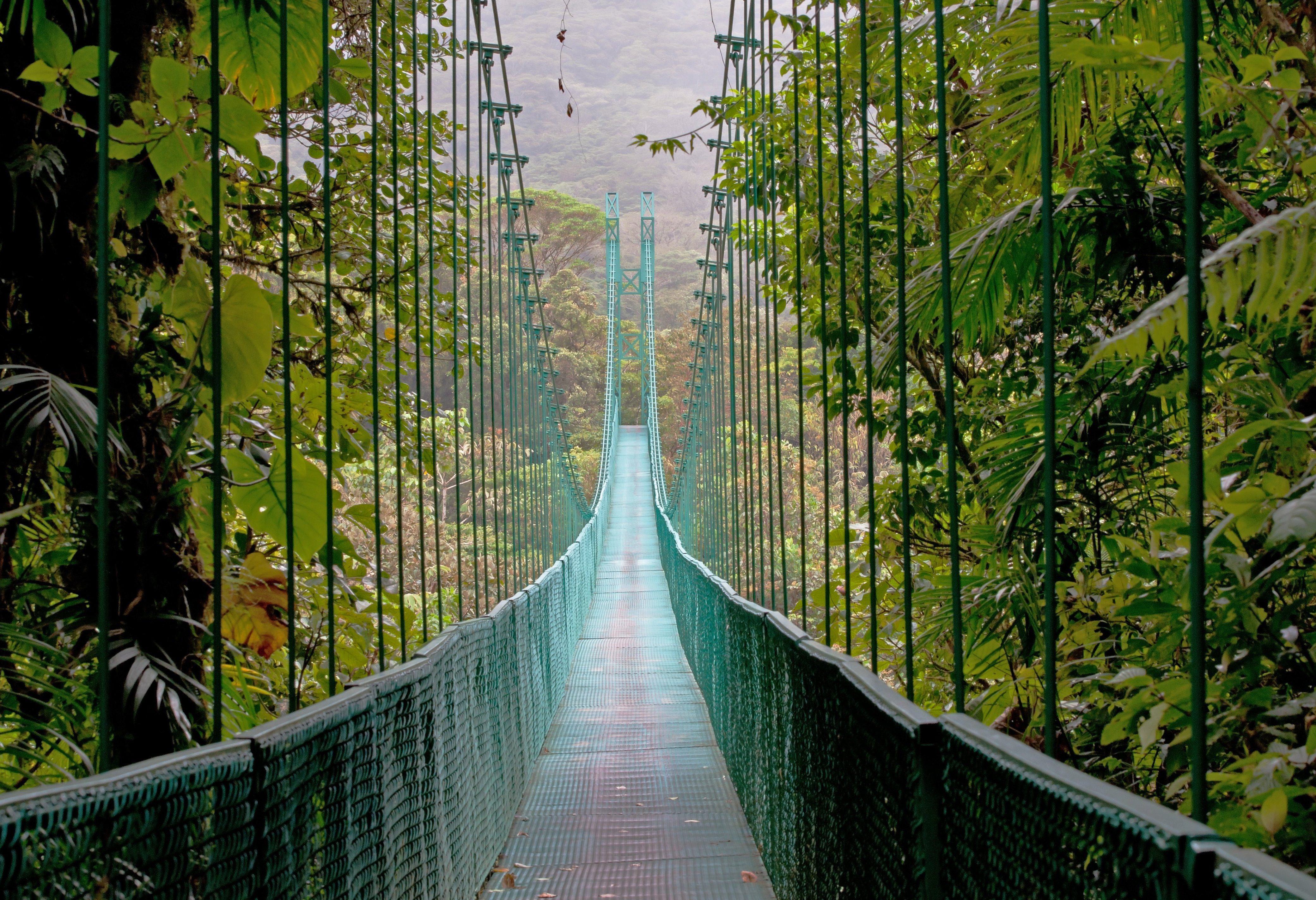Hangbrug bij Arenal in Costa Rica