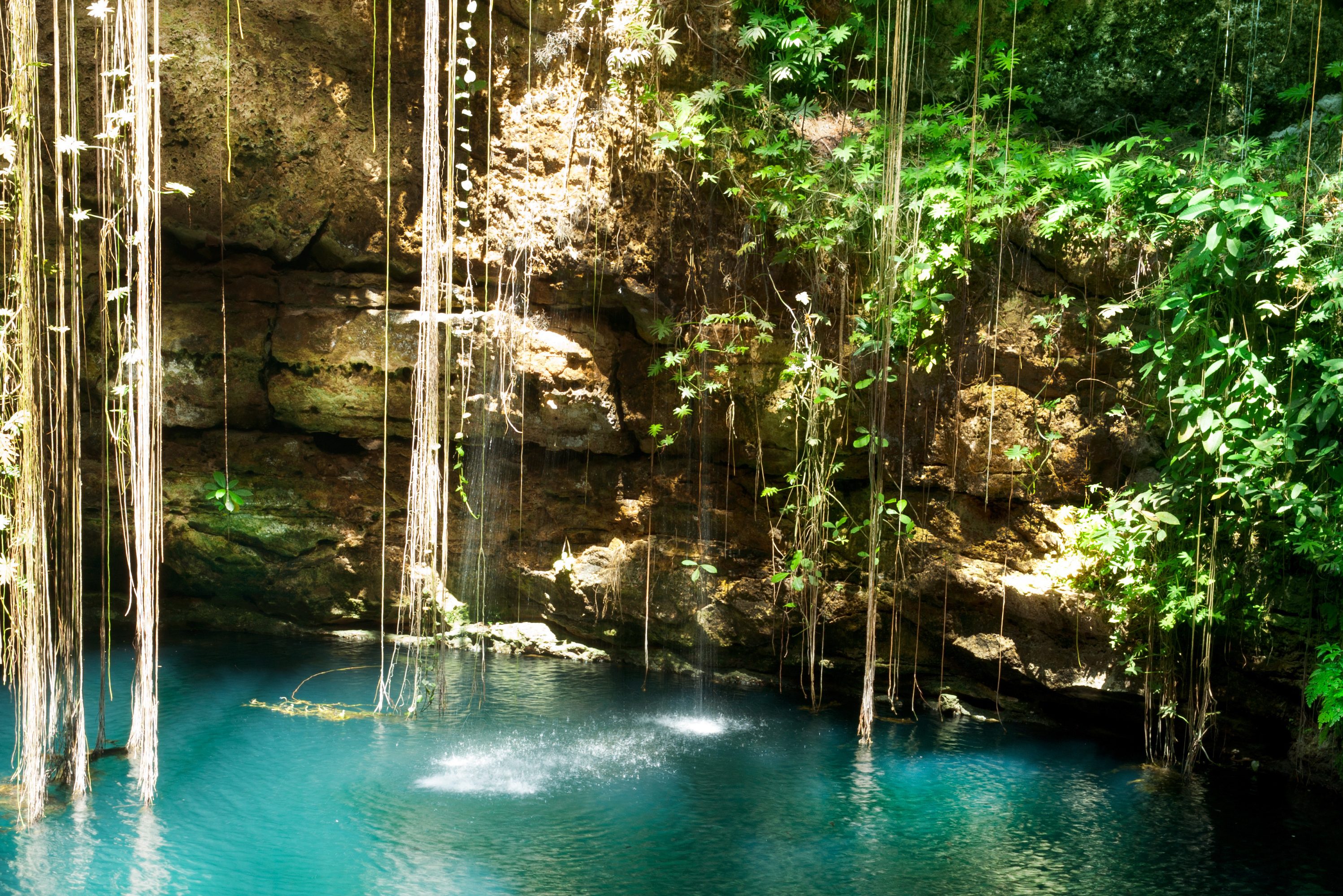 Cenote vlakbij Chichen Itza op Yucatan in Mexico