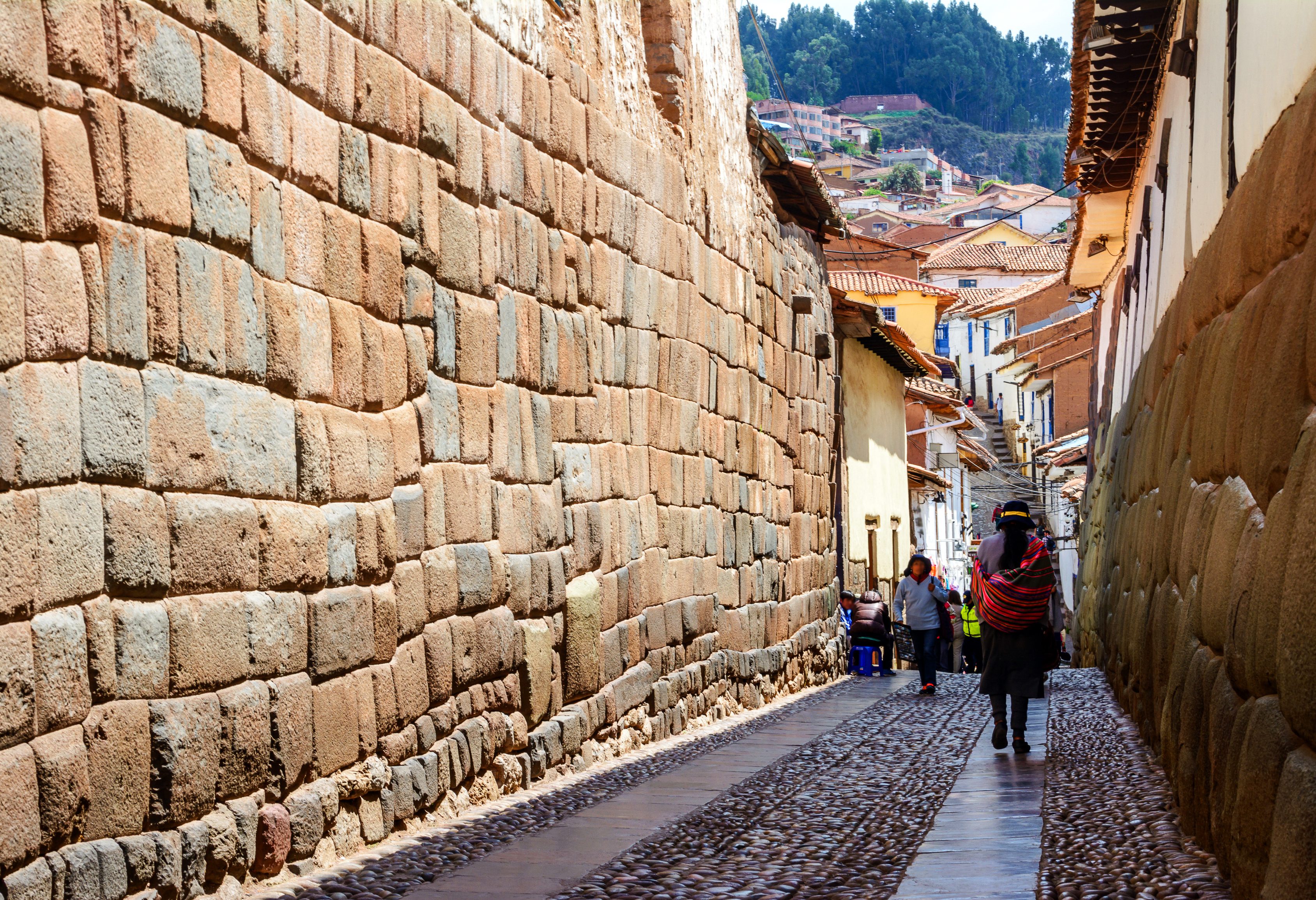 Straatje in de wijk San Blas in Cusco in Peru