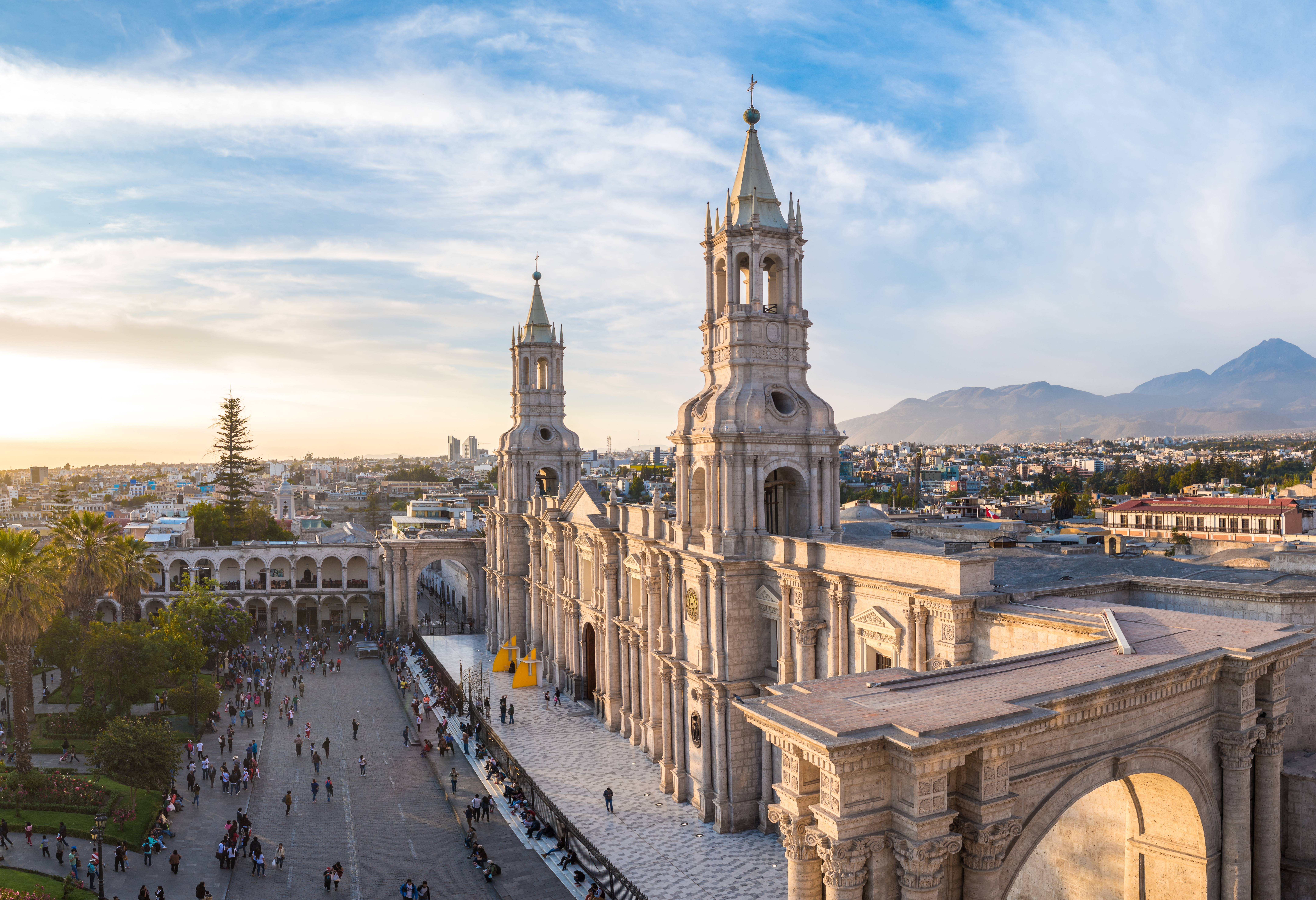 Plaza de Armas in Arequipa in Peru