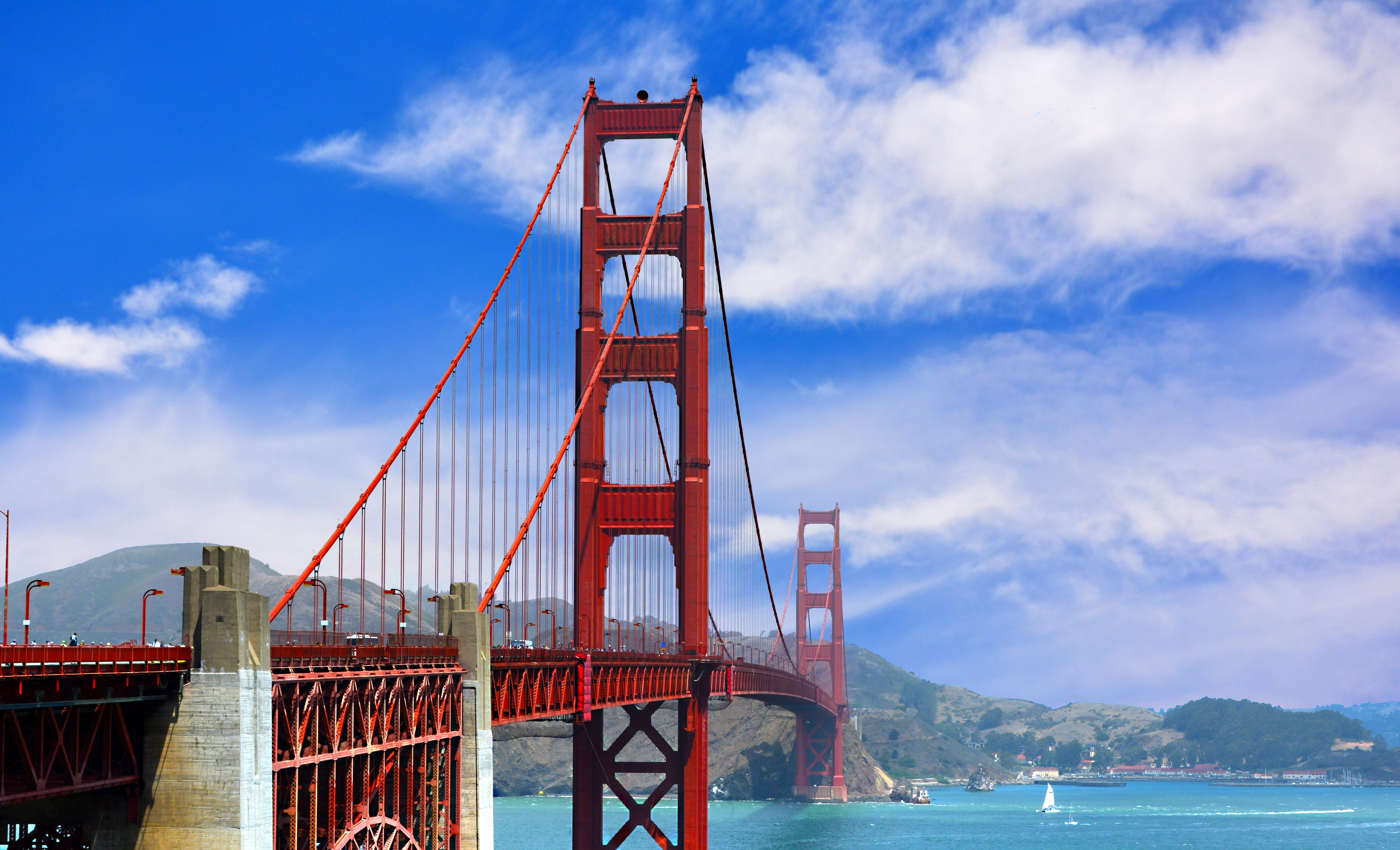 De iconische Golden Gate Brug in San Francisco, Amerika