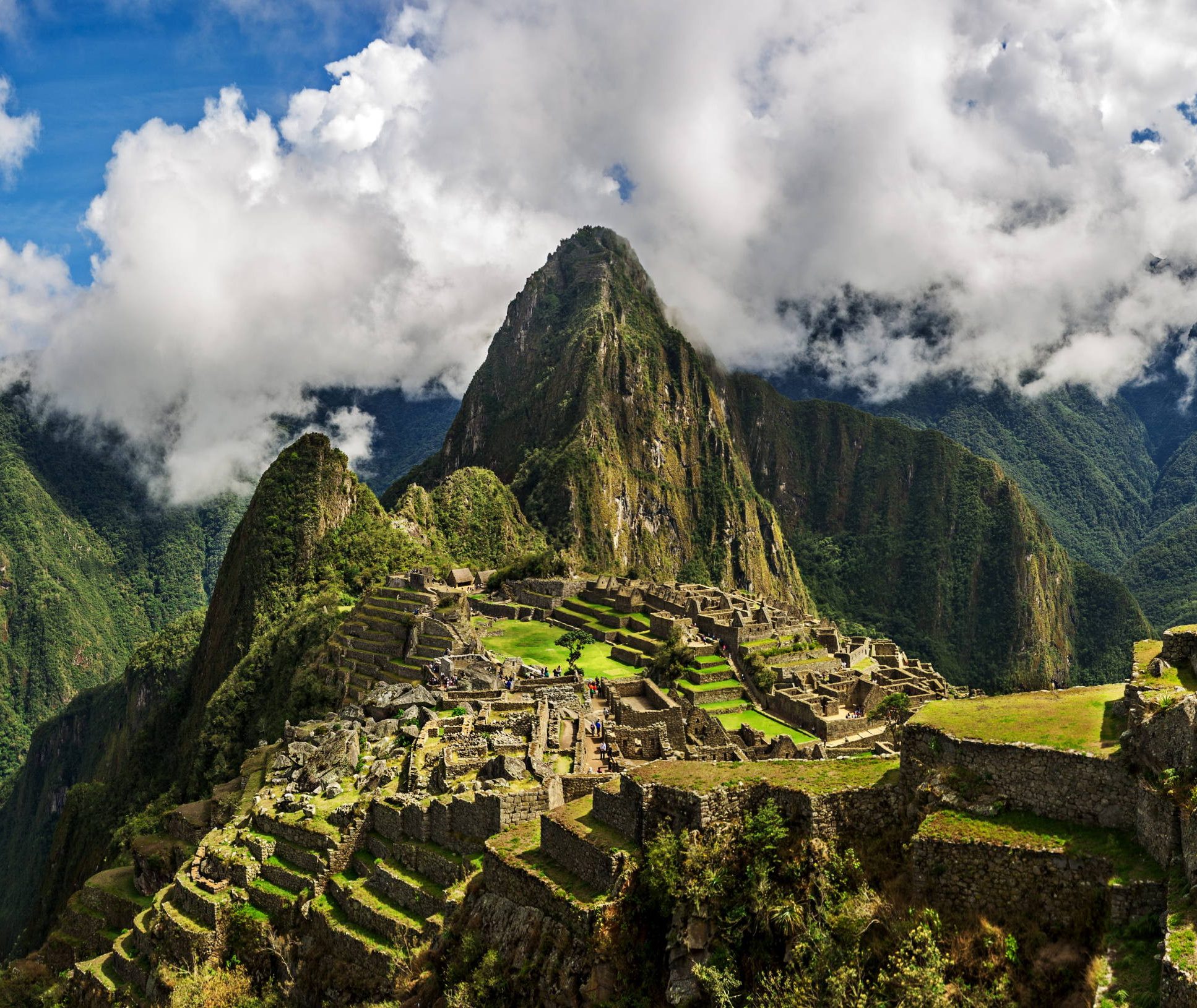 Het wereldwonder Machu Picchu in Peru