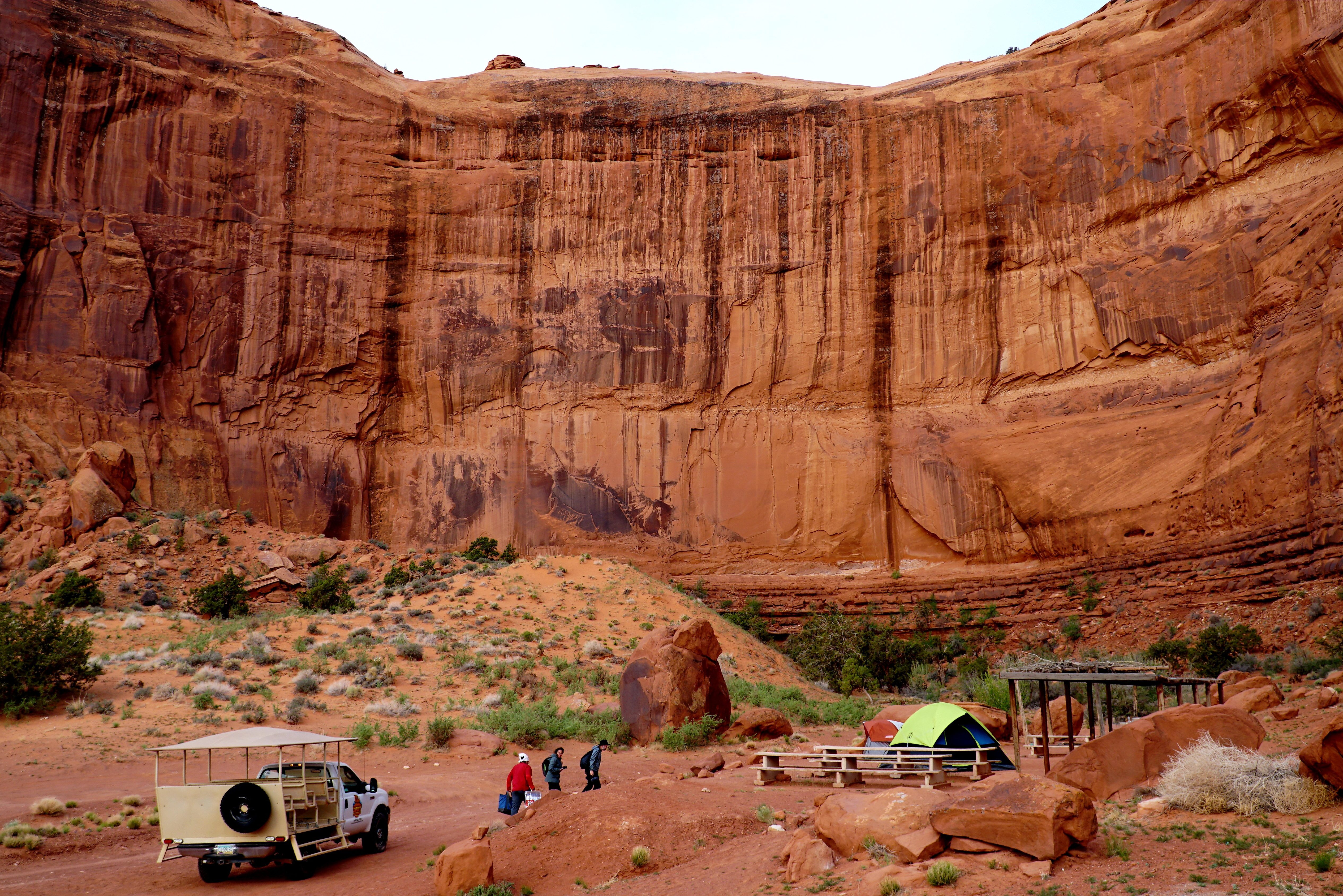 Kampeer locatie in Monument Valley