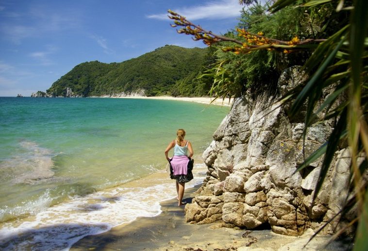 Wandelen in het Abel Tasman National Park in Nieuw-Zeeland