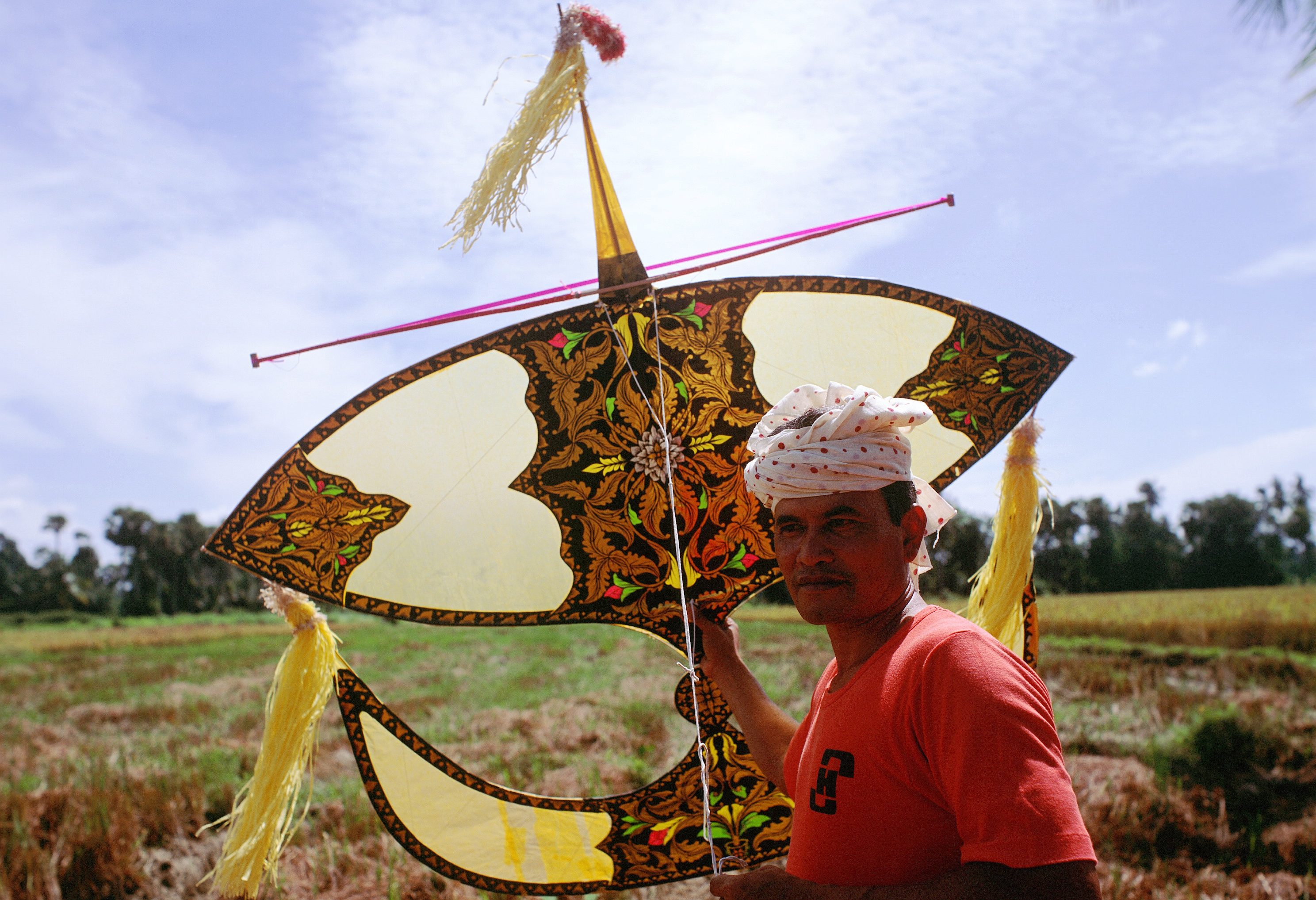 Traditionele vlieger bij Kota Bharu in Maleisië