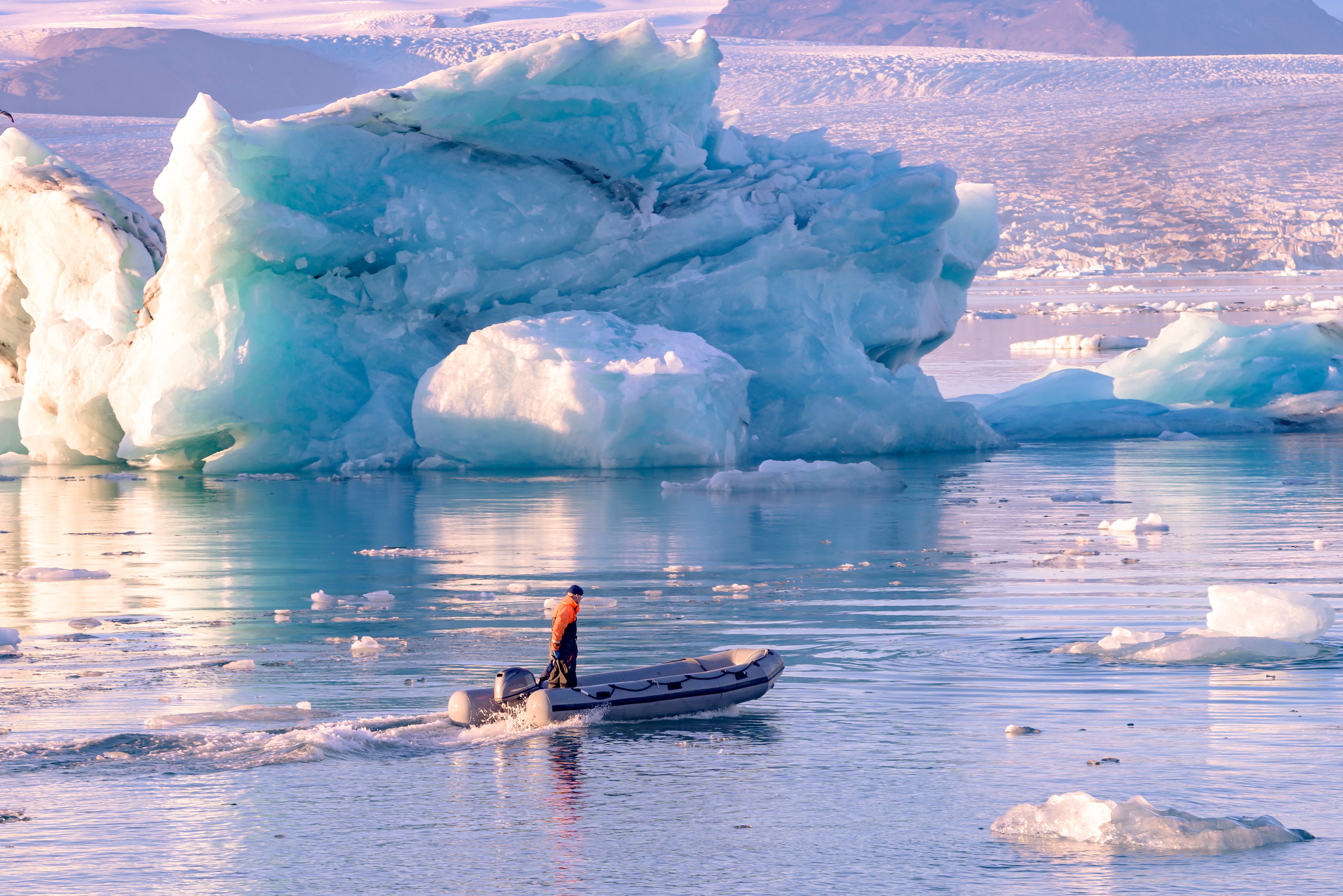 Jokulsarlon gletsjer meer in IJsland