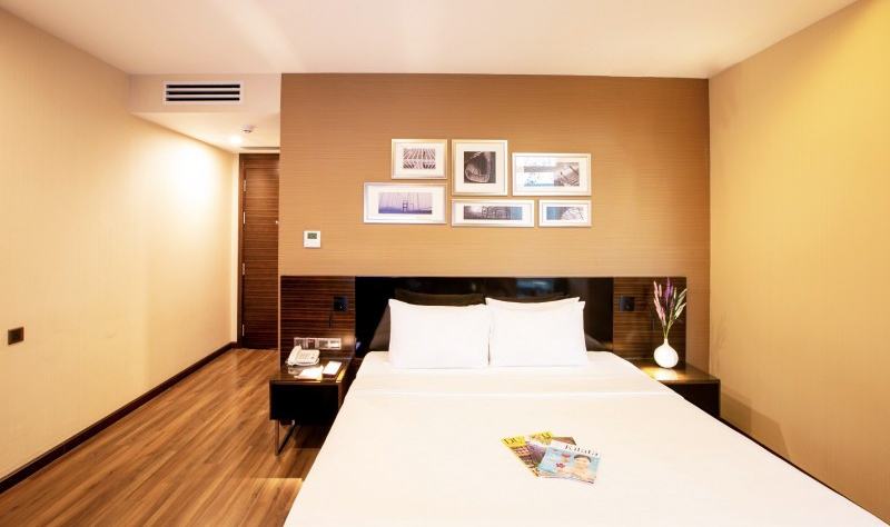 Deluxe kamer in het Queen Ann Hotel in Saigon in Vietnam