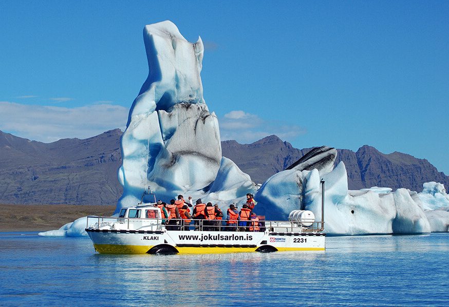 Jökulsárlón een gletsjermeer in IJsland
