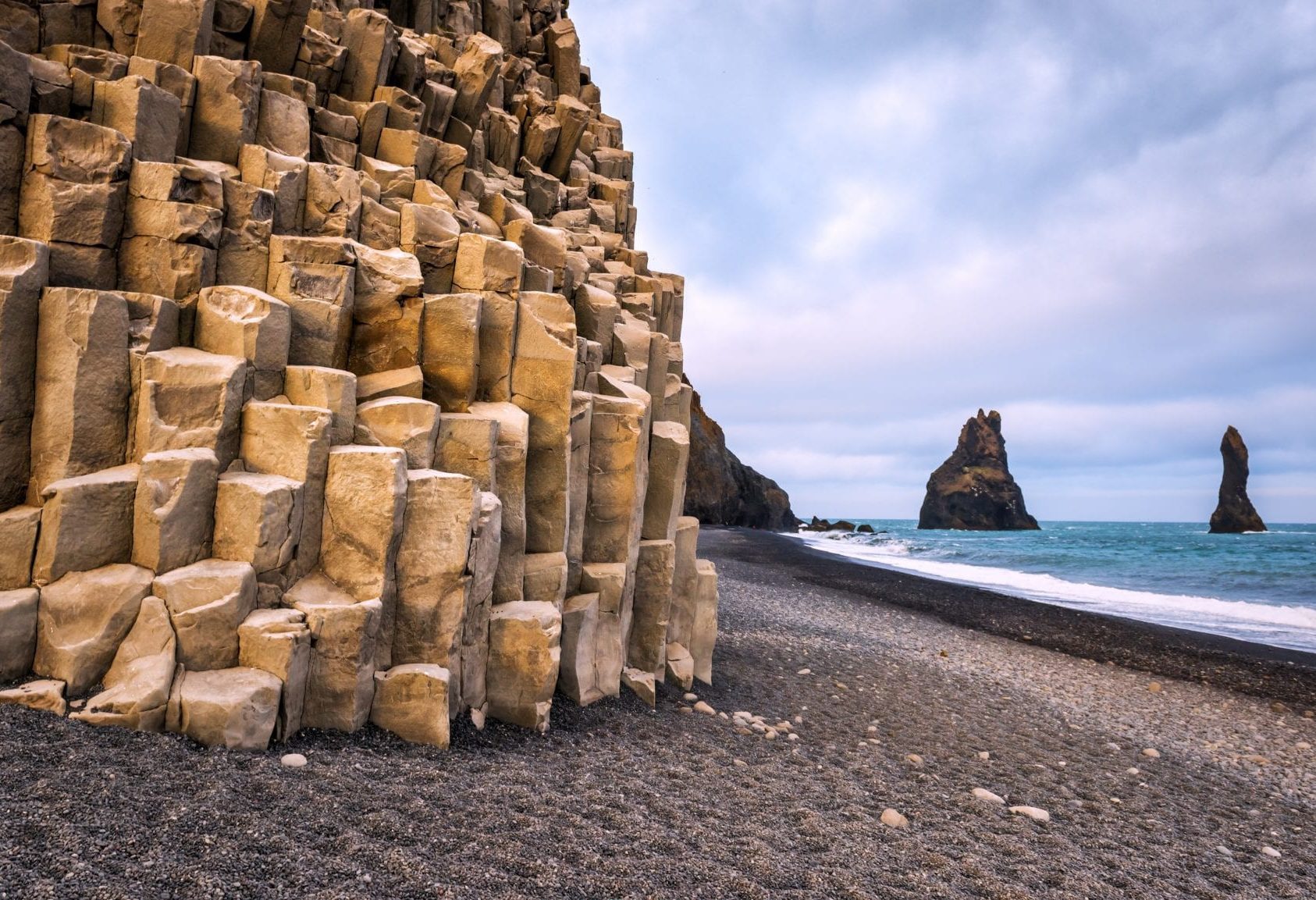 Zwart Lava strand op IJsland