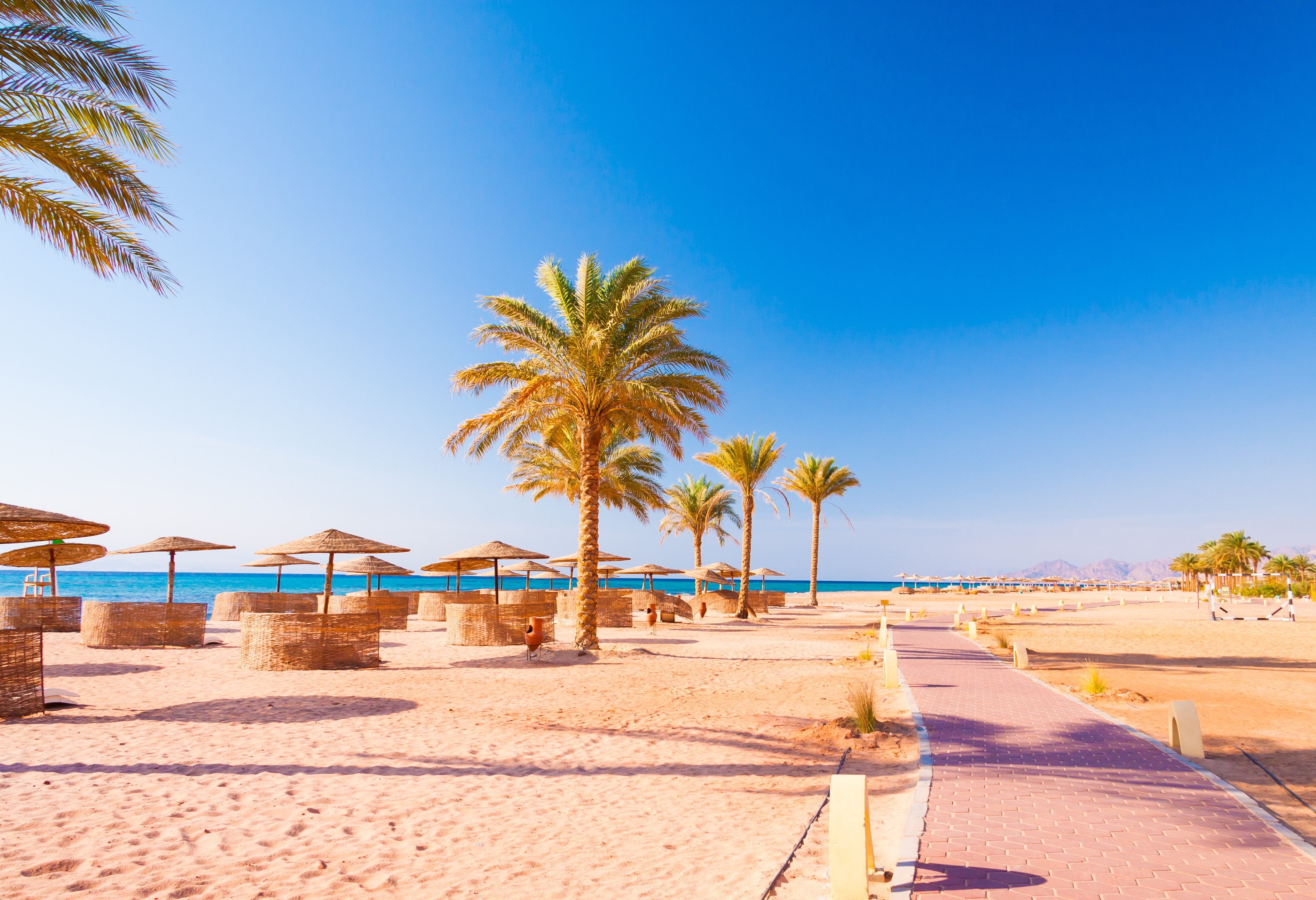 Strand van Hurghada in Egypte