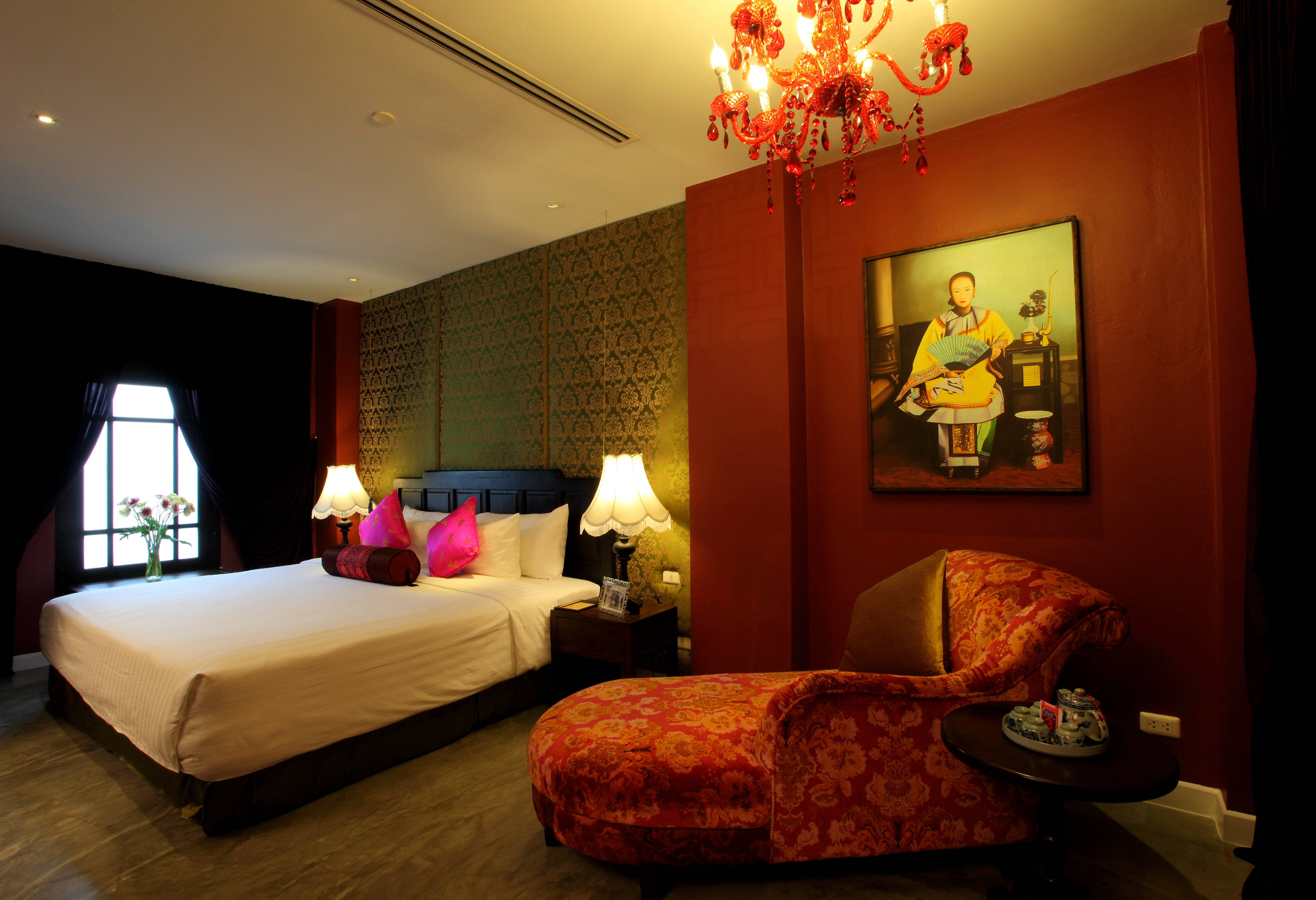 Kamer in het Shanghai Mansion Hotel in Bangkok