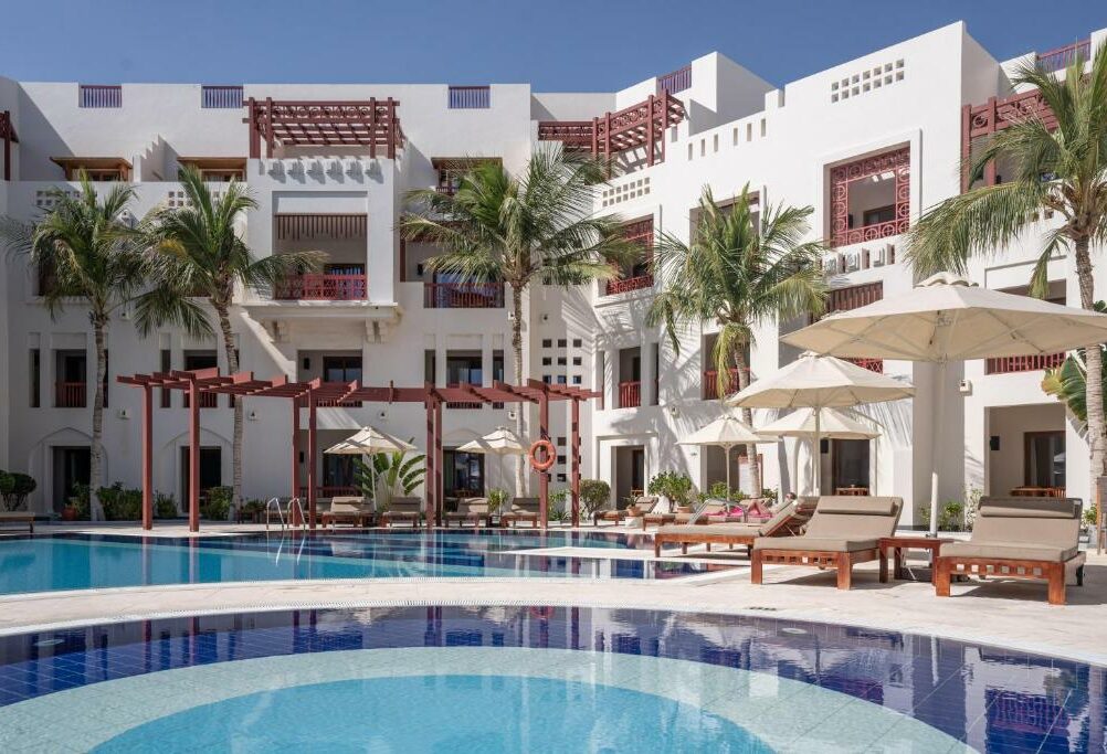 Oman Jebel Sifah Sifawy Boutique Hotel Zwembad