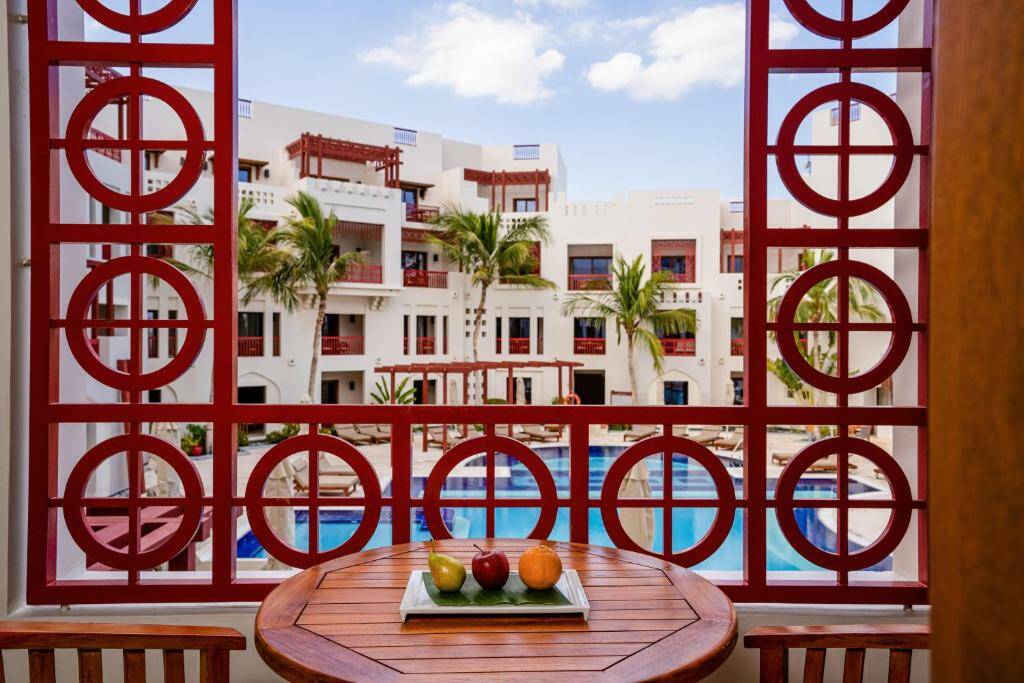 Oman Jebel Sifah Sifawy Boutique Hotel Balkon