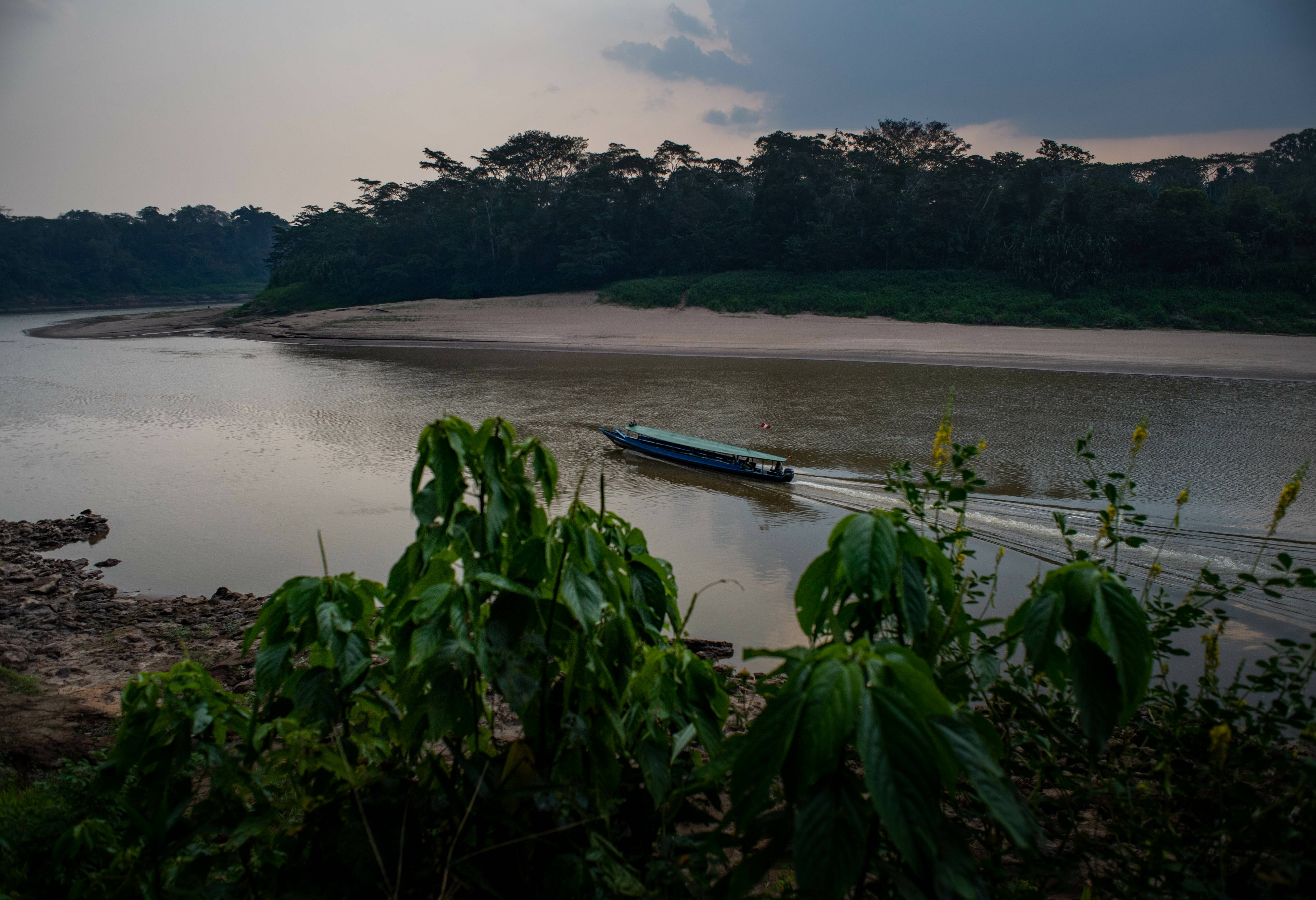 Boottocht naar de Posada Amazonas Lodge in de Amazone in Peru
