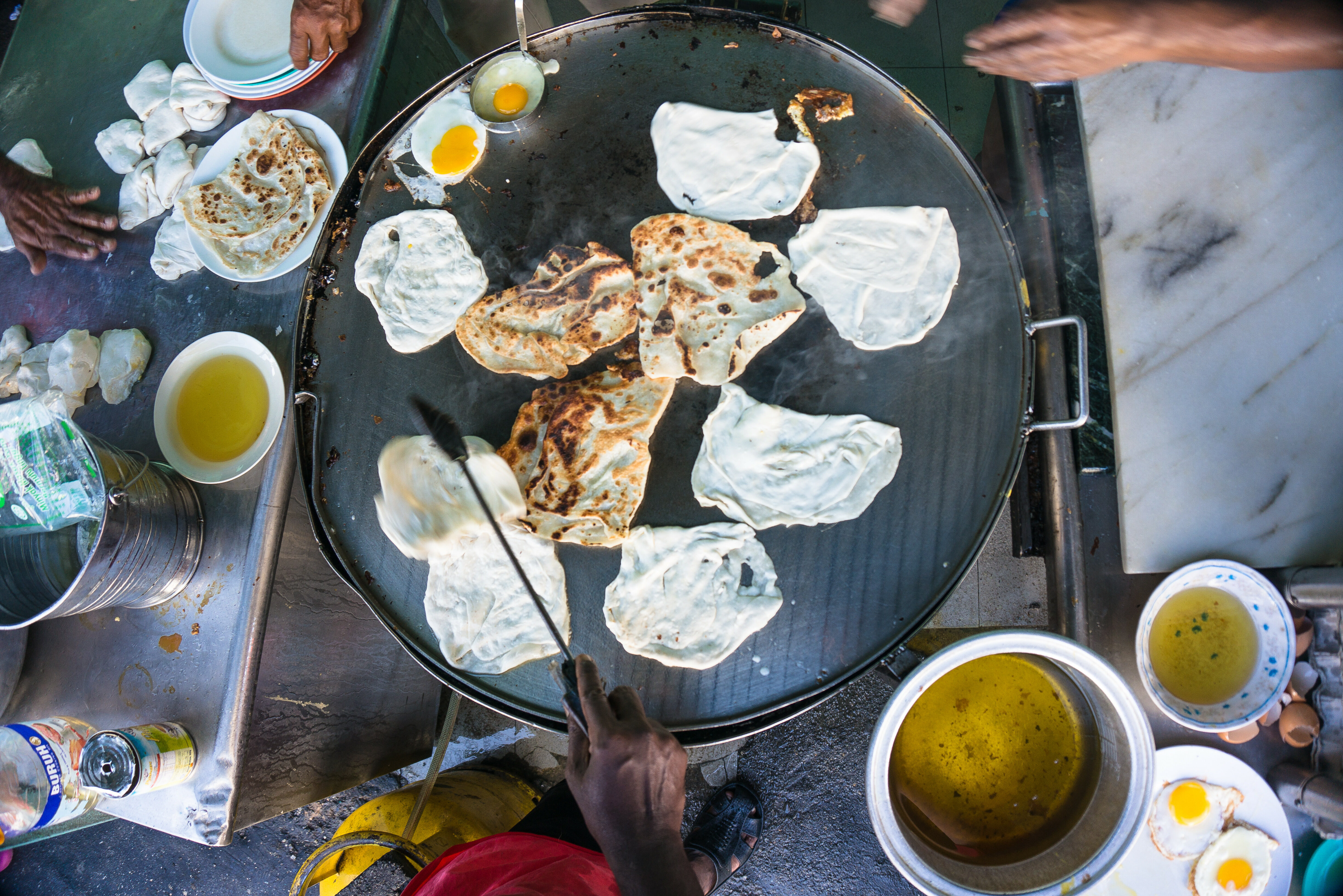 Kleurrijk streetfood in Kuala Lumpur