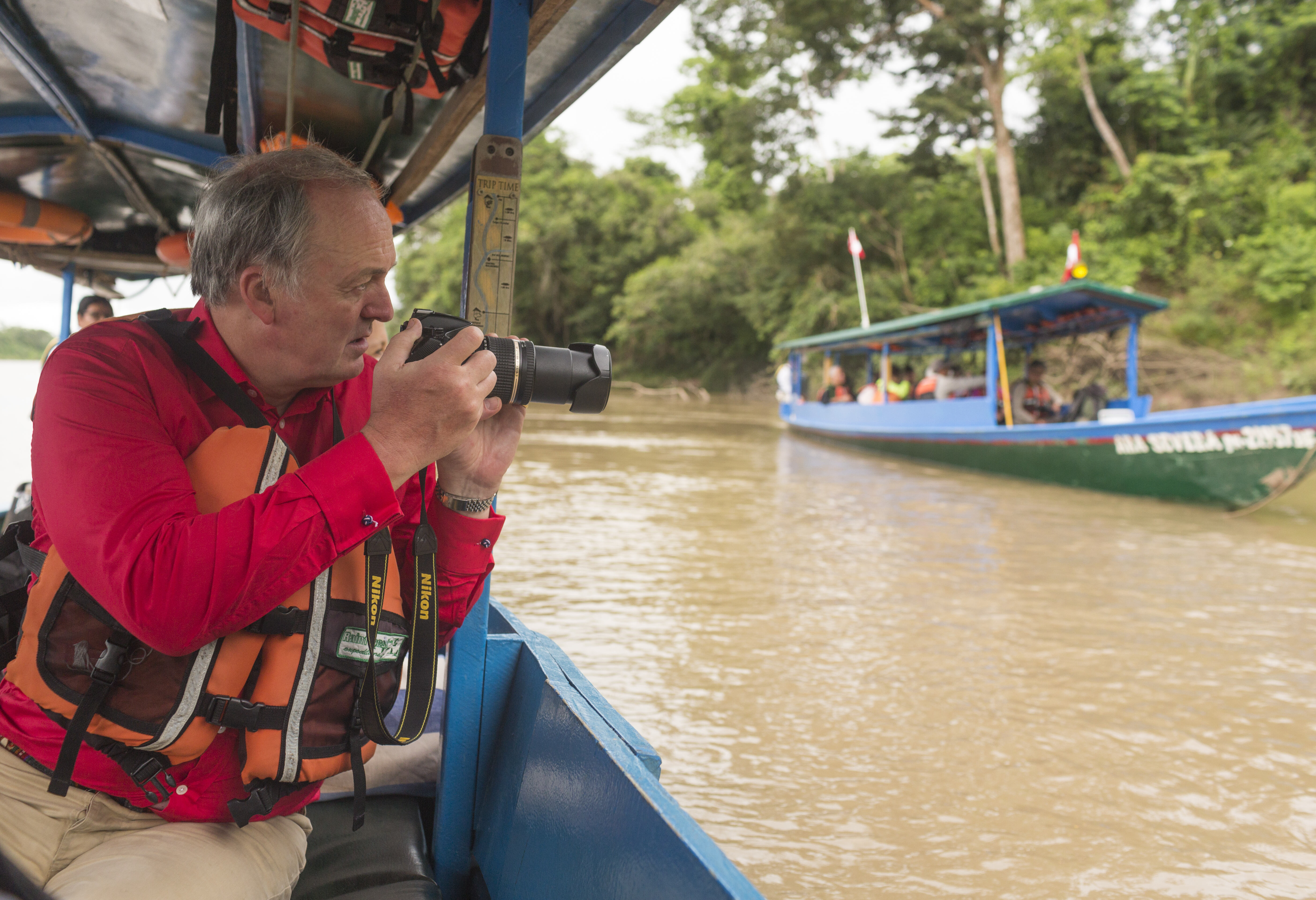 Riviercruise in het Tambopata Reservaat in de Amazone in Peru