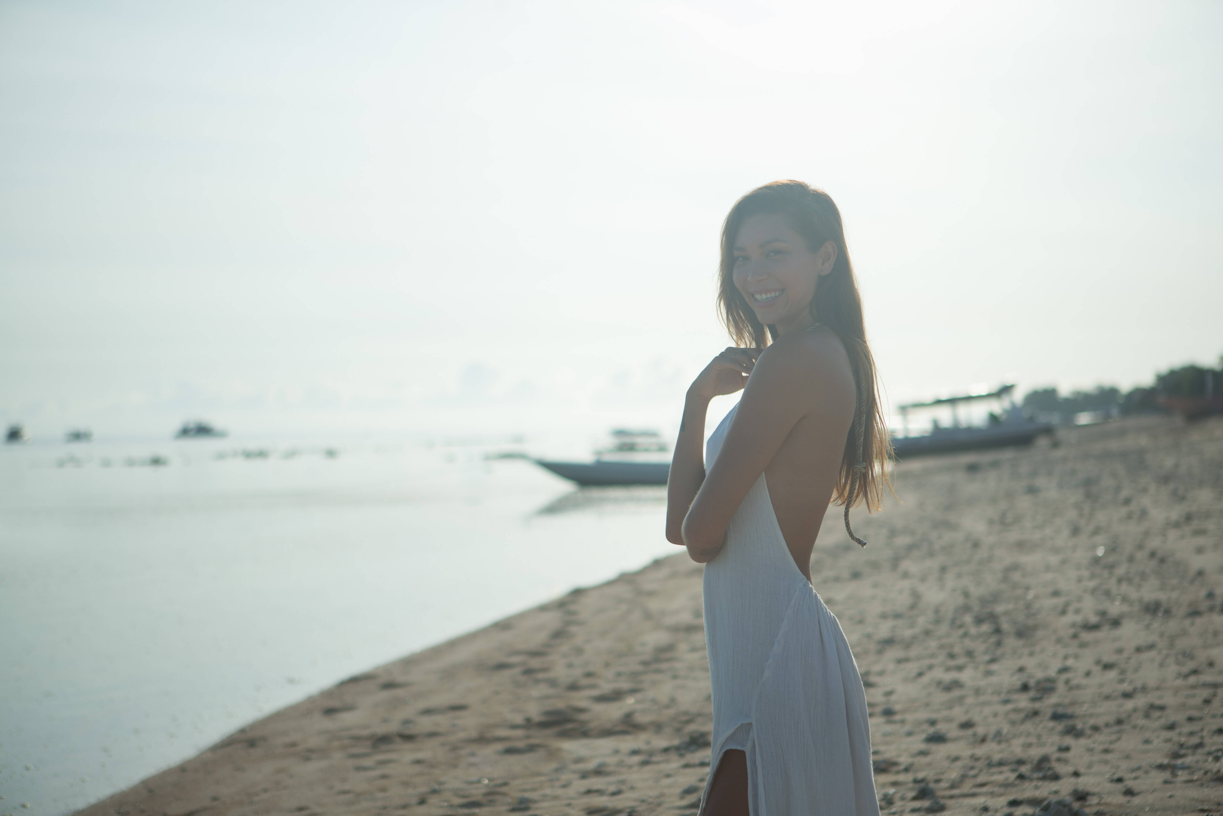 Strand bij The Tamarind Resort op Nusa Lembongan in Indonesie