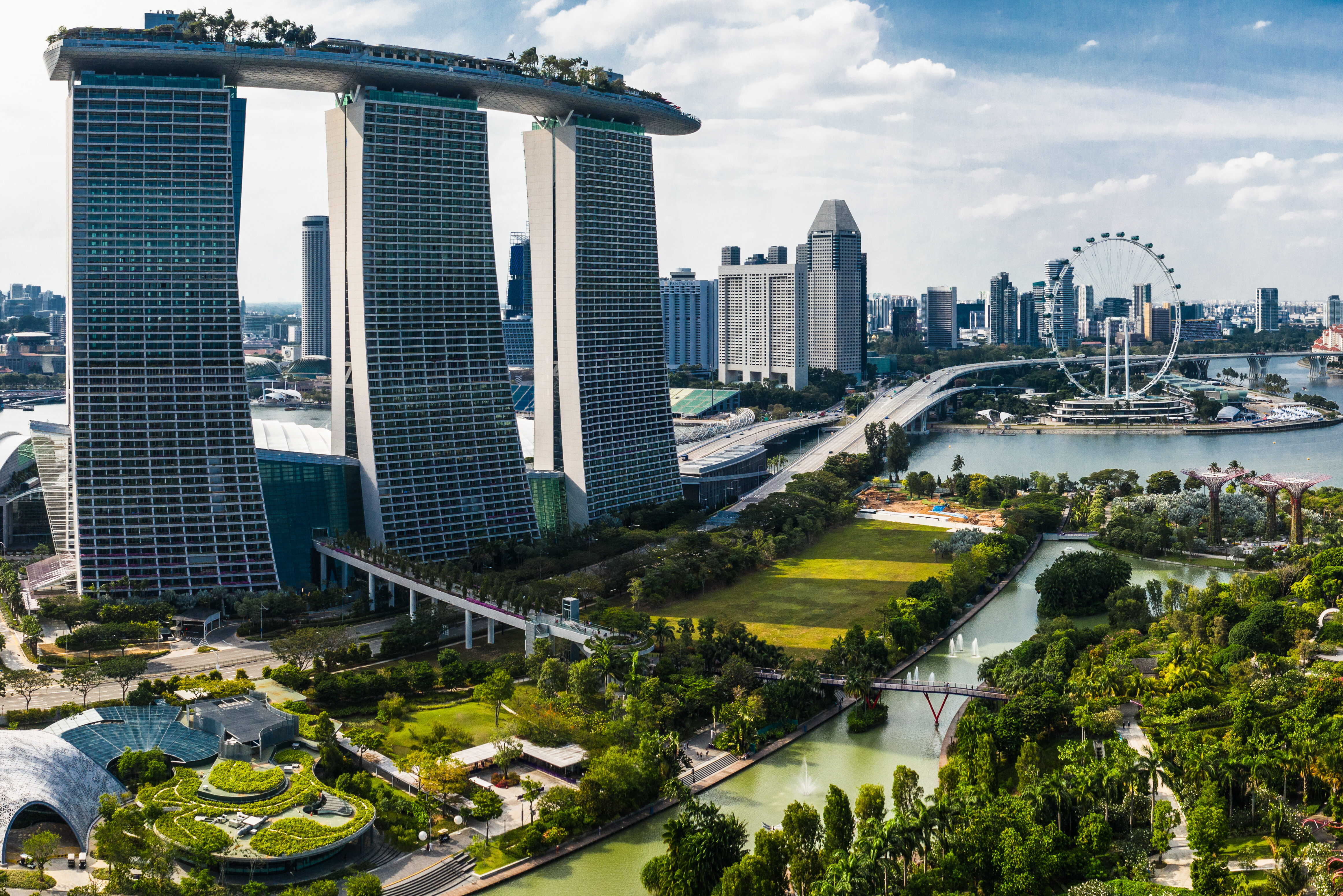 Skyline van Singapore