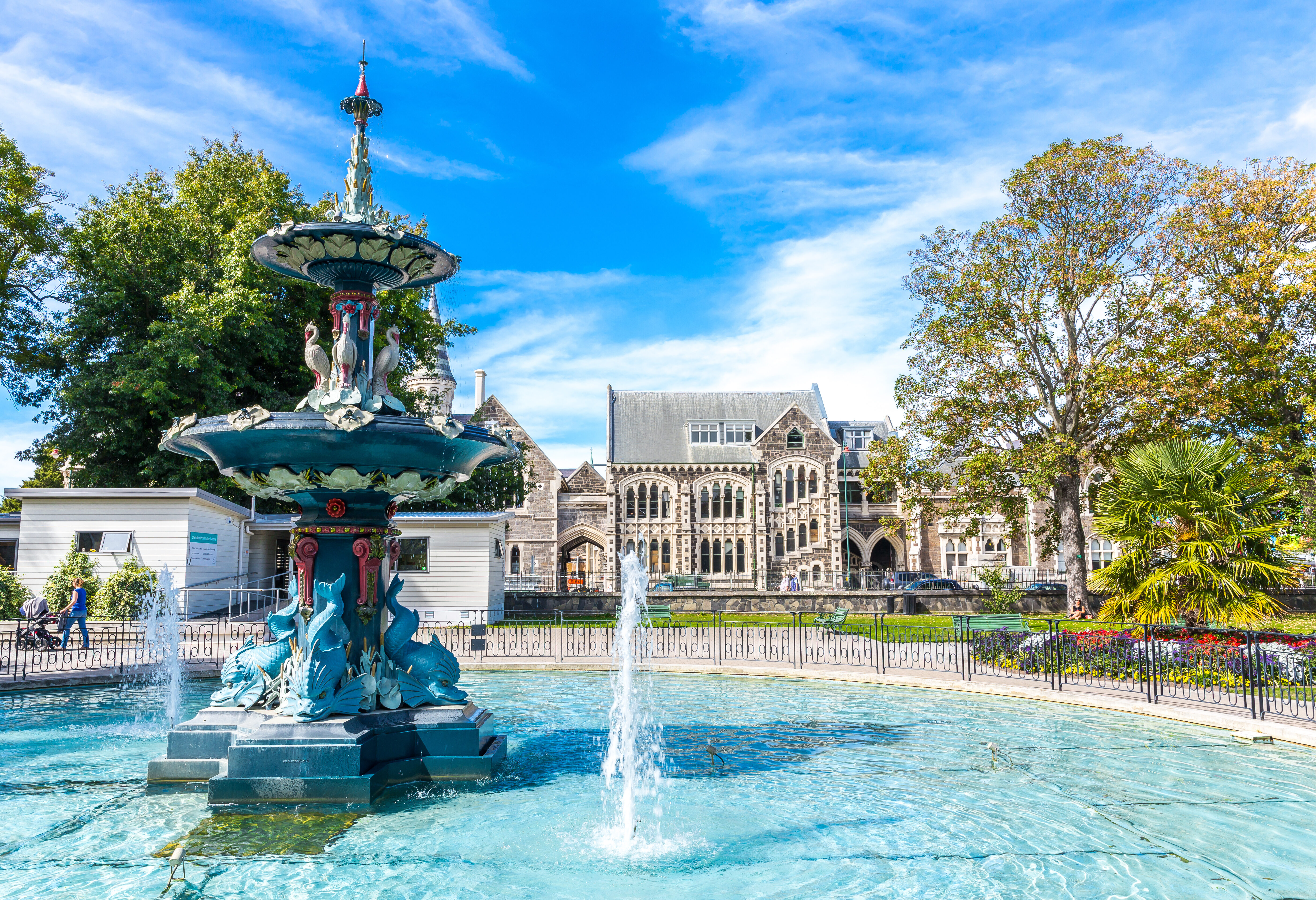 Botanische tuin in Christchurch Nieuw-Zeeland