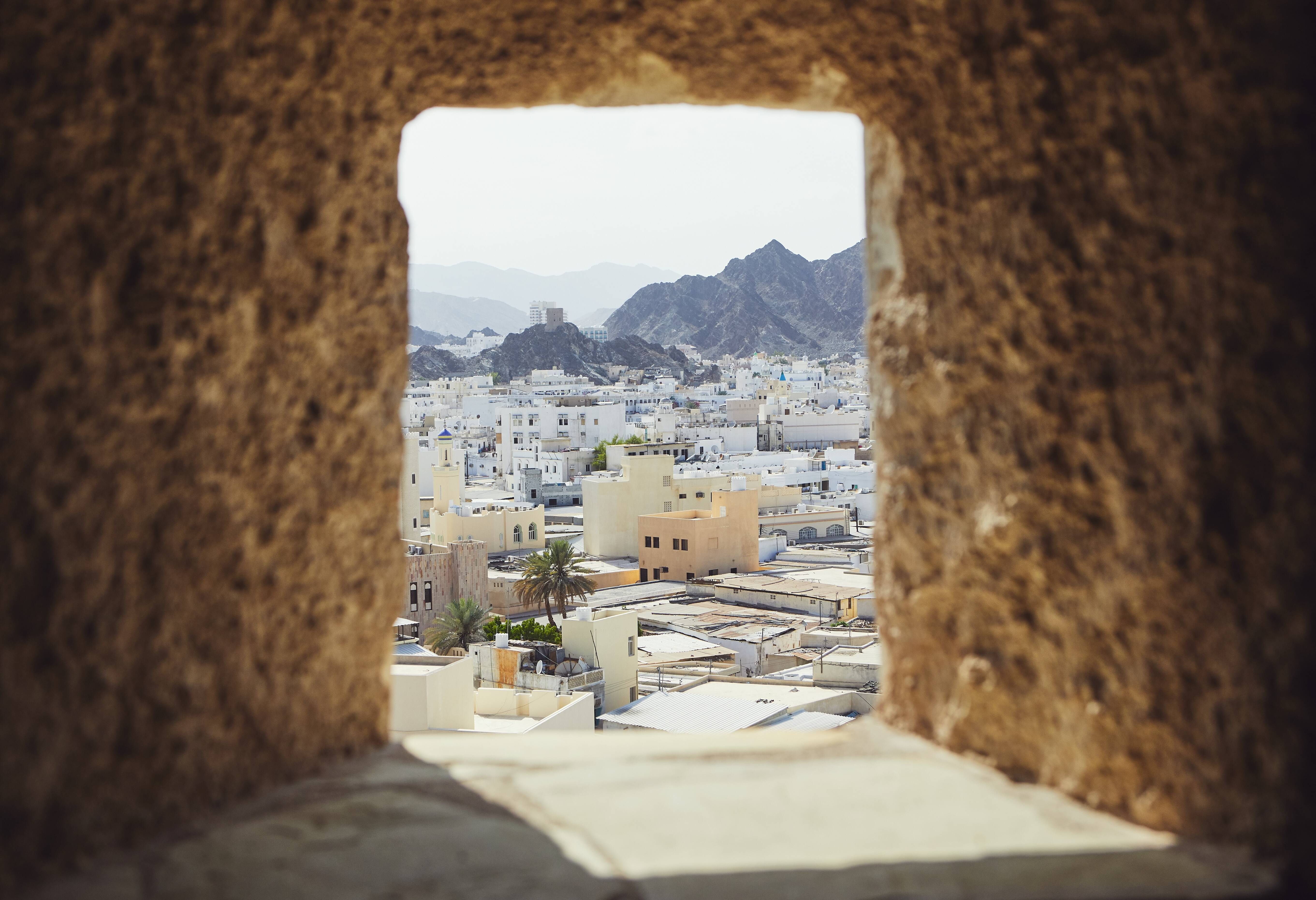Oman Muscat Stadszicht vanaf fort