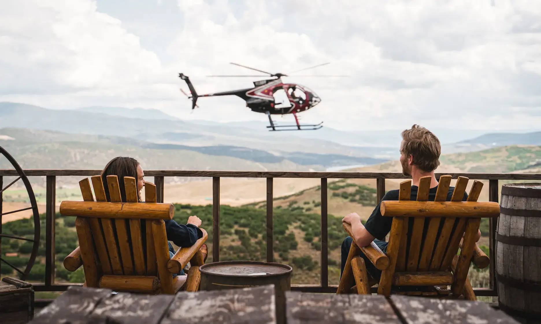 Amerika-Utah-The-Lodge-at-Blue-Sky-Auberge-Resort-Terras-Helikopter