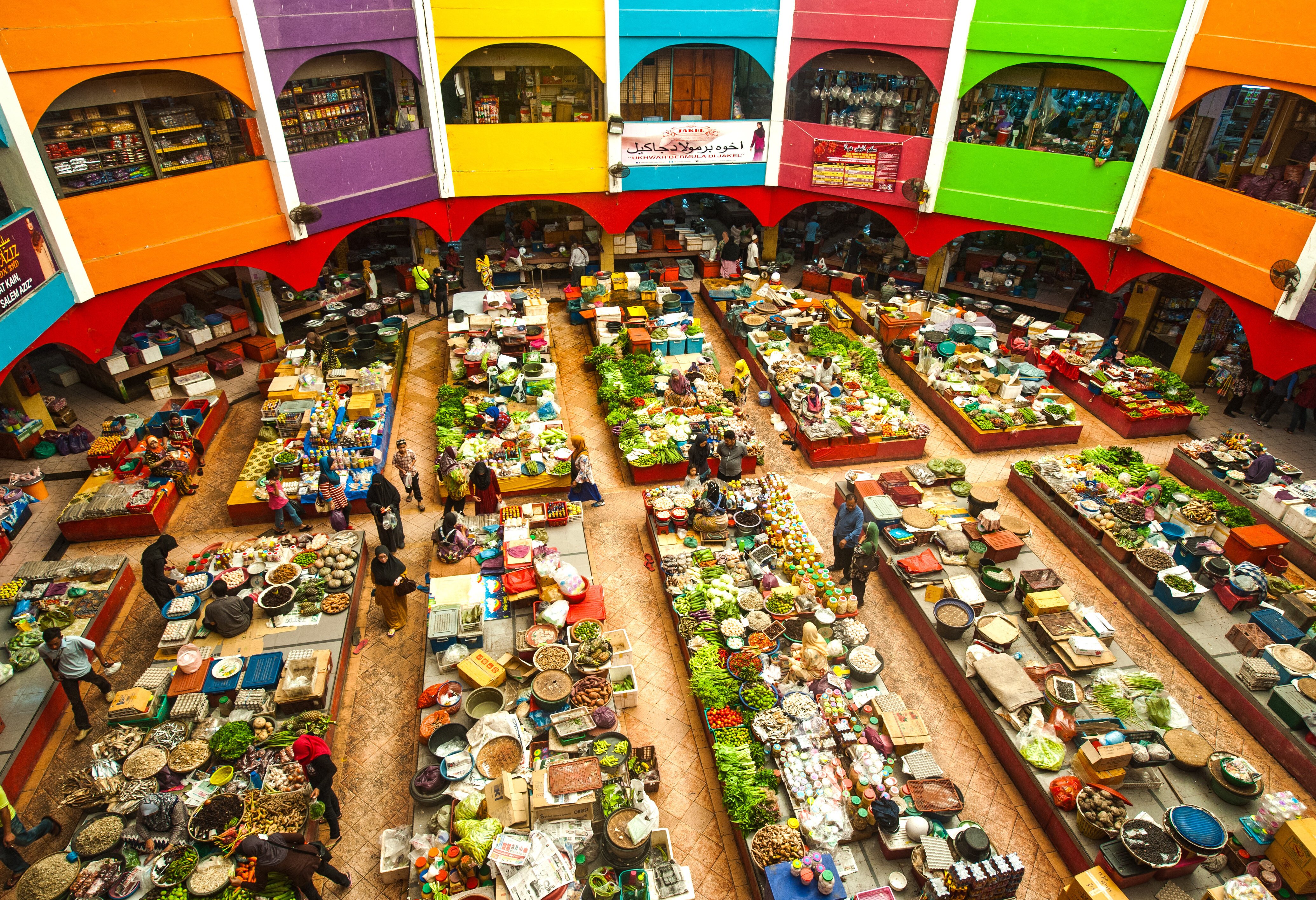 Kleurrijike markt van Kota Bharu