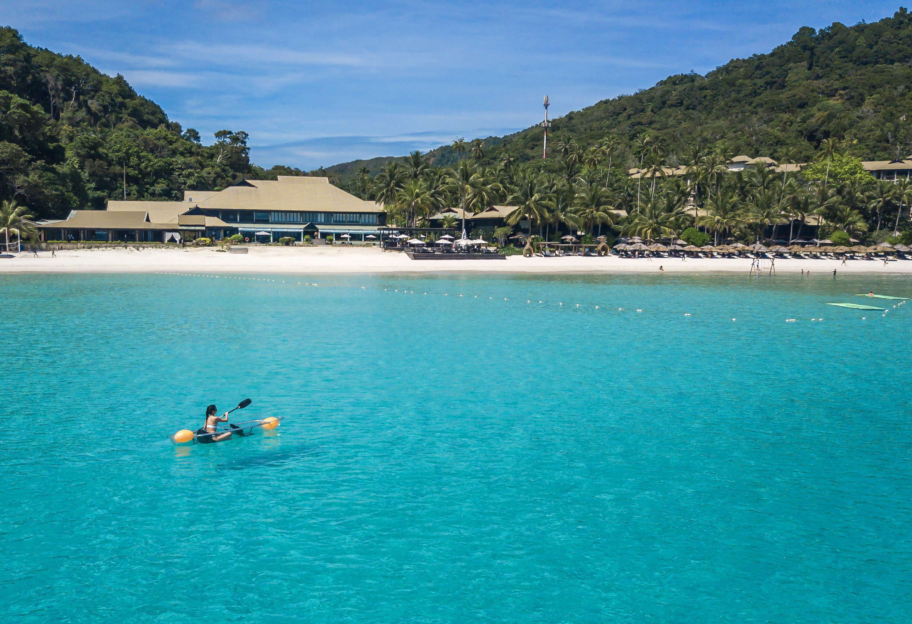 Heldere zeewater bij Redang Island