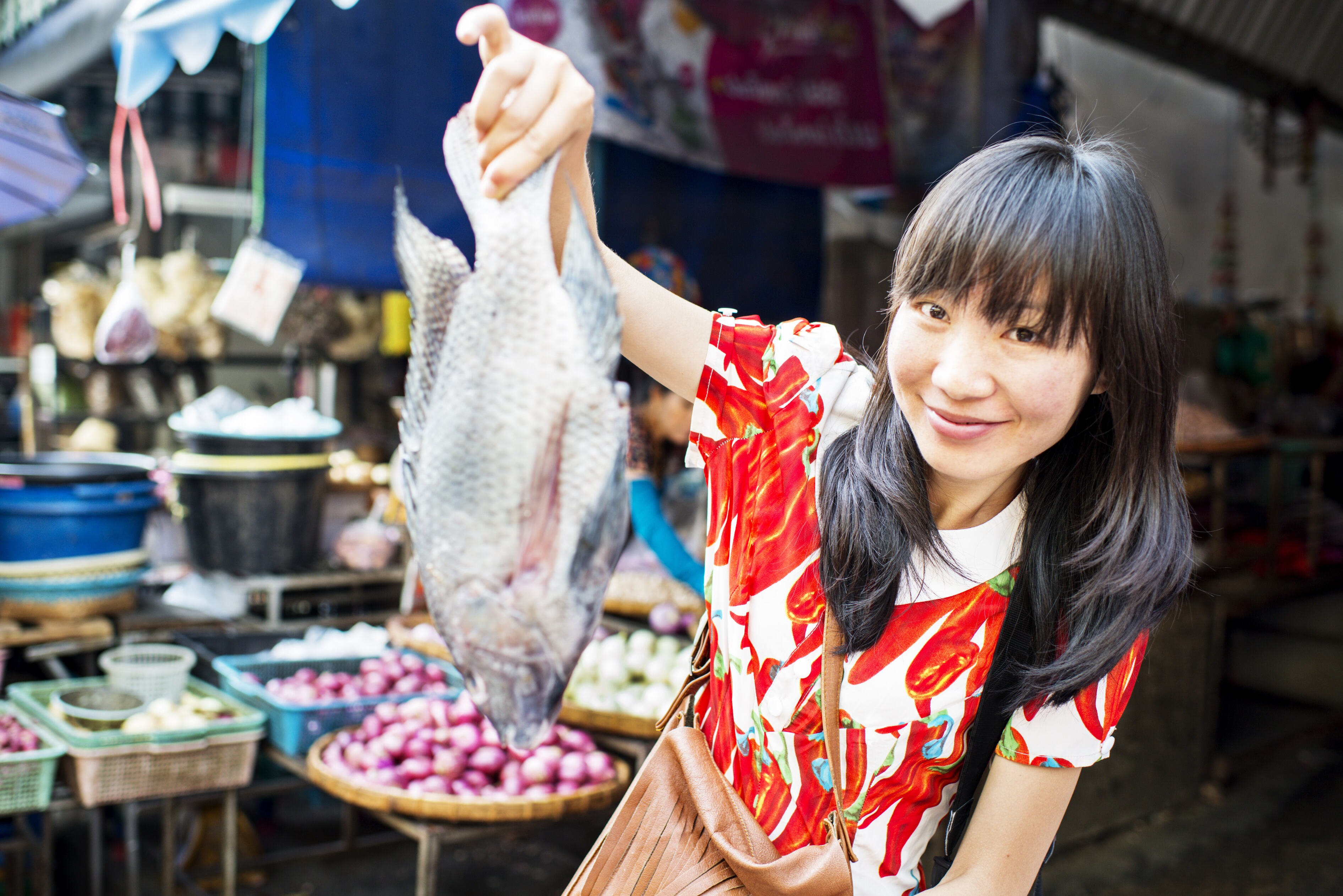 Vismarkt in Thailand