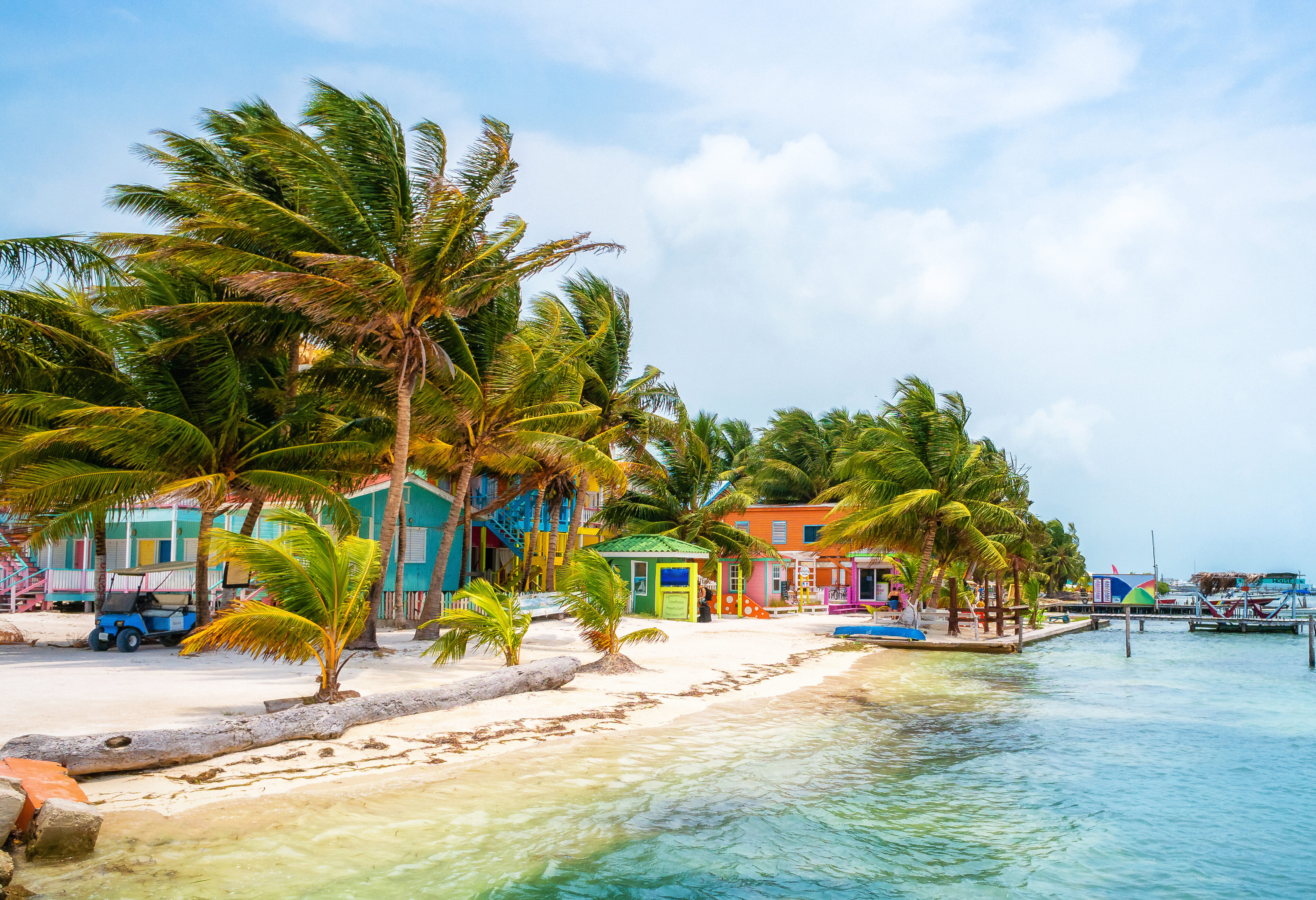 Strand op Caye Caulker