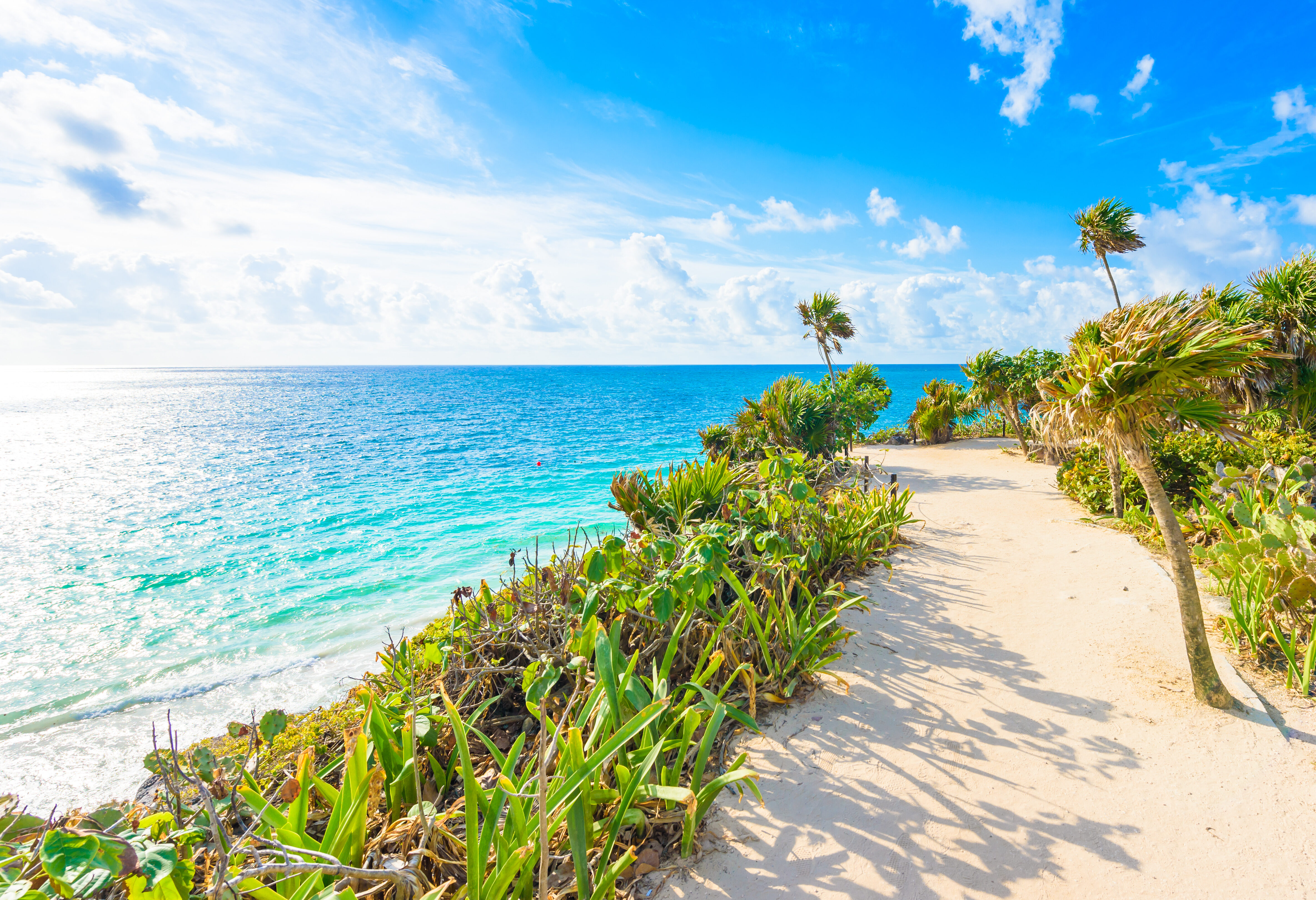 Kust bij Tulum Mexico