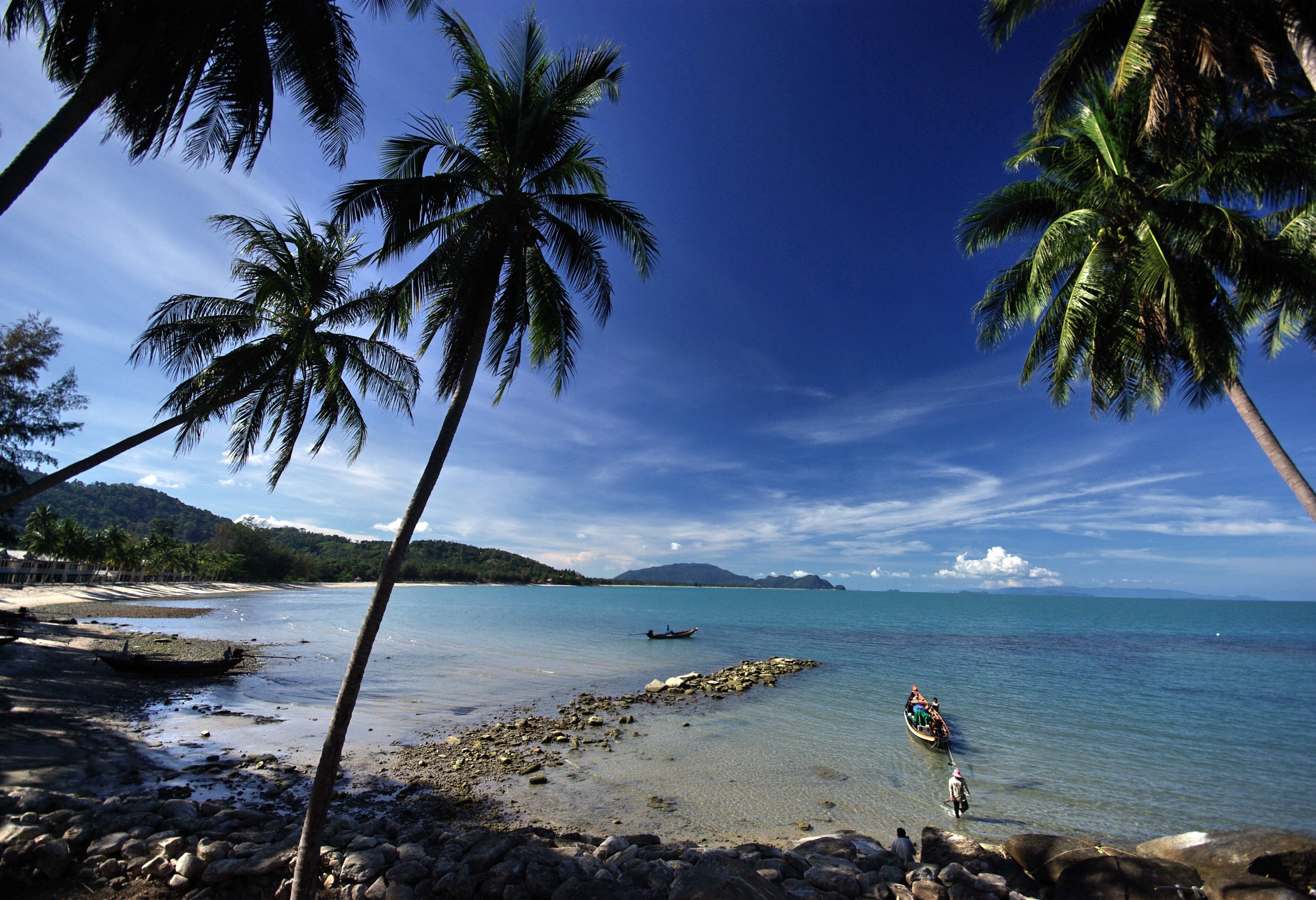 Kustlijn van zuidoost-Thailand