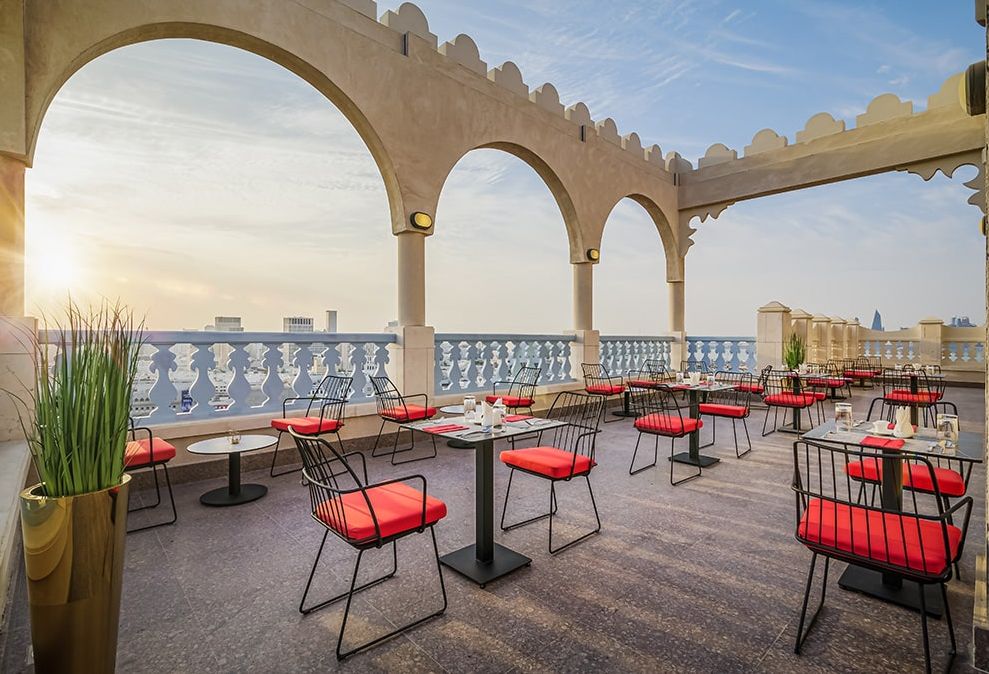 Qatar Doha Central Inn Souq Waqif Restaurant Terras