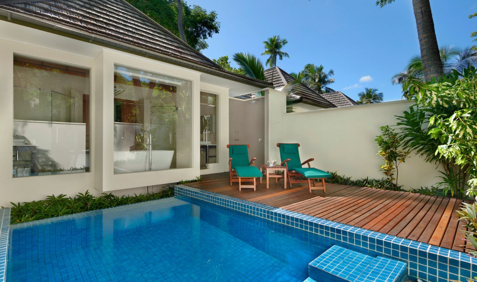 Seychellen Silhouette Island Niva Labriz Seychelles Beach Villa Garden Plunge Pool