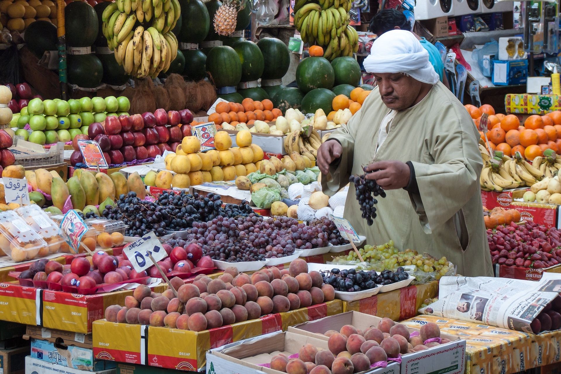 Fruitmarkt in Cairo Egypte