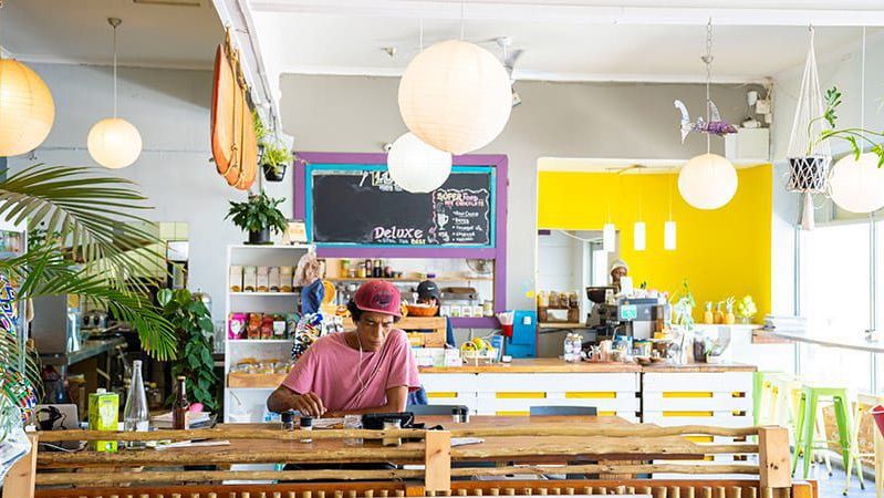 Zuid-Afrika-Kaapstad-Muizenberg-hang-ten-cafe