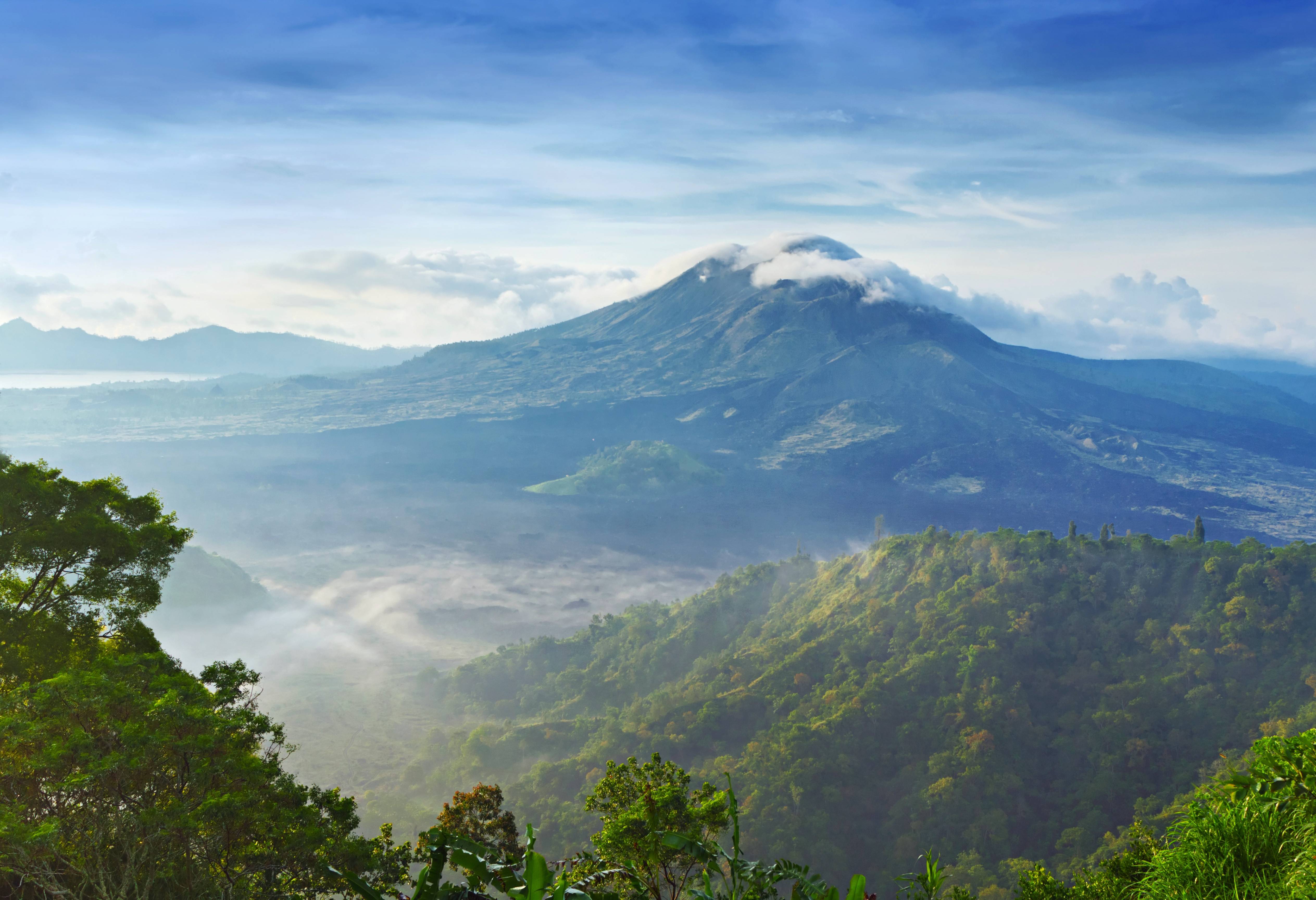 Kintamani uitzicht op Batur vulkaan Bali