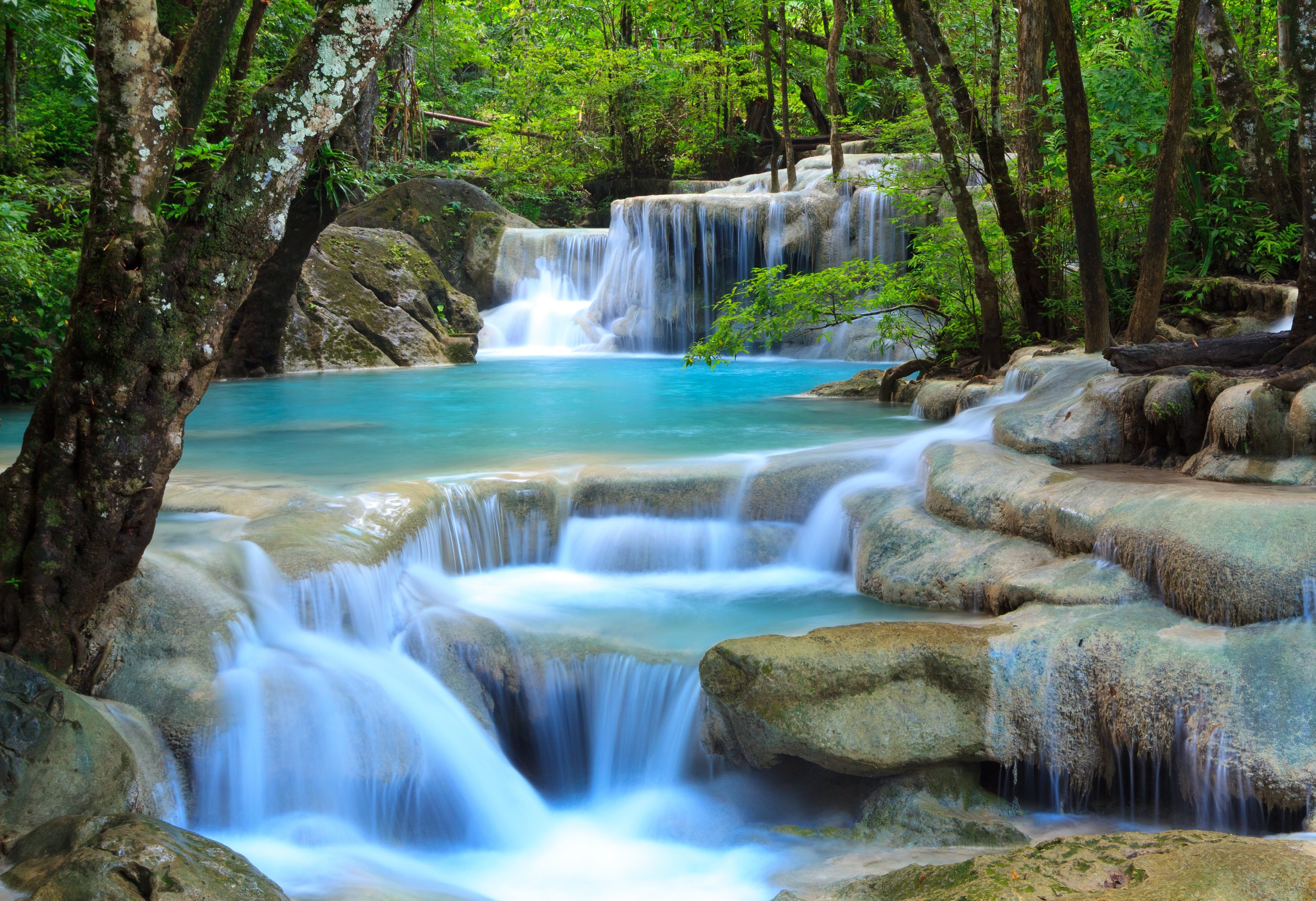 Erawan watervallen Kanchanaburi