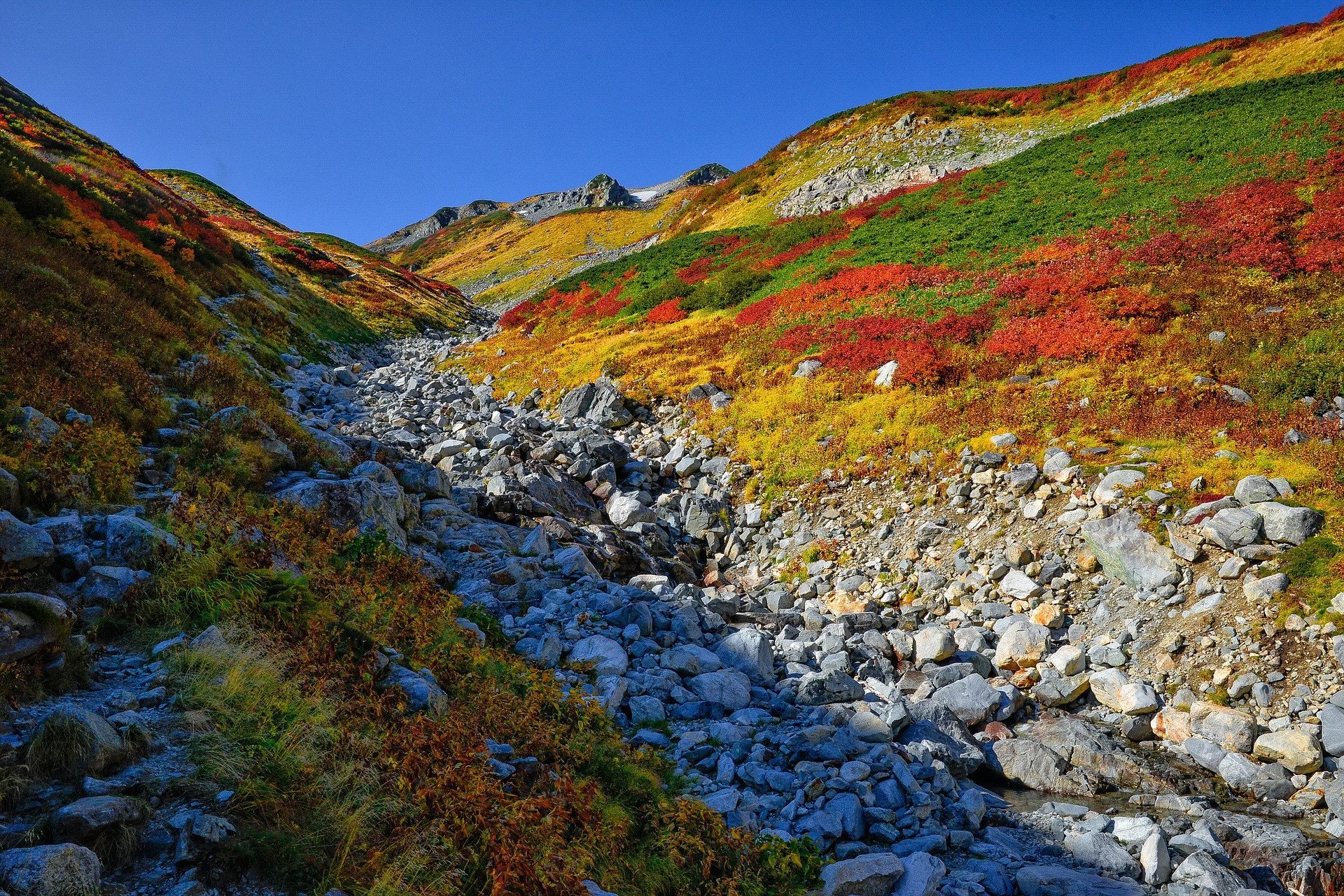 Kiso vallei in de herfst in Japan
