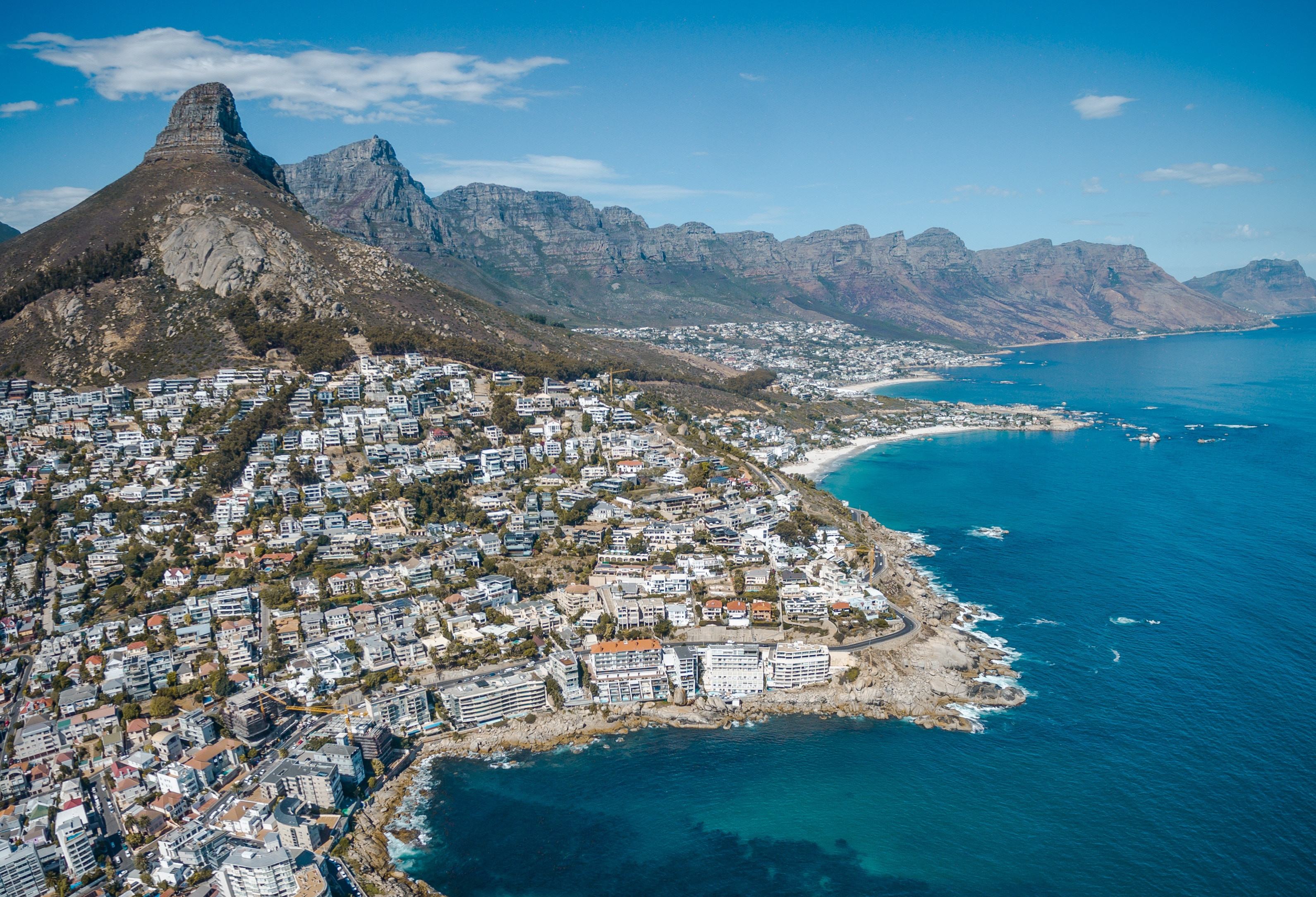 De kust bij Kaapstad in Zuid-Afrika